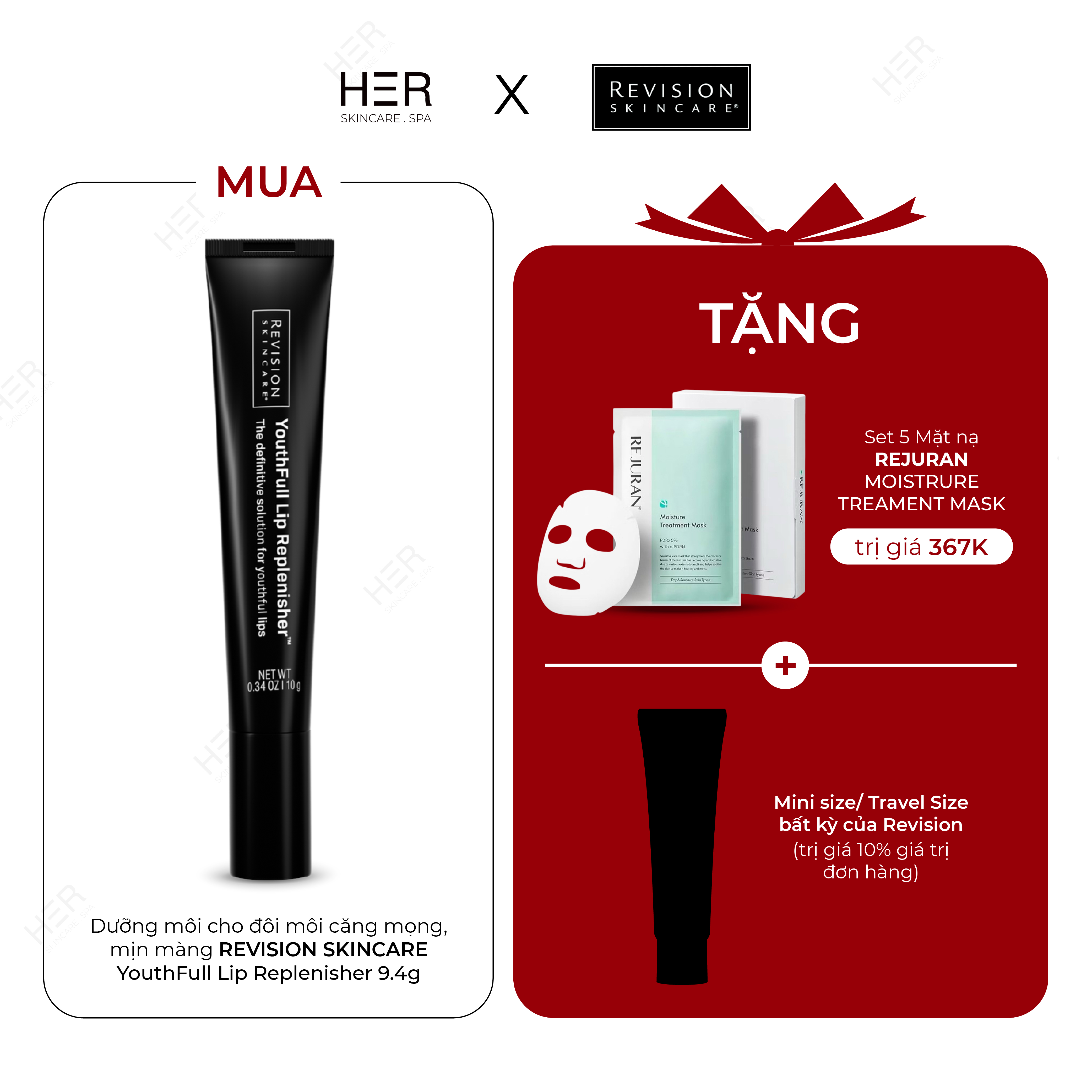 Dưỡng môi cho đôi môi căng mọng, mịn màng Revision Skincare YouthFull Lip Replenisher 9.4g (R) (HSD: 6/28)