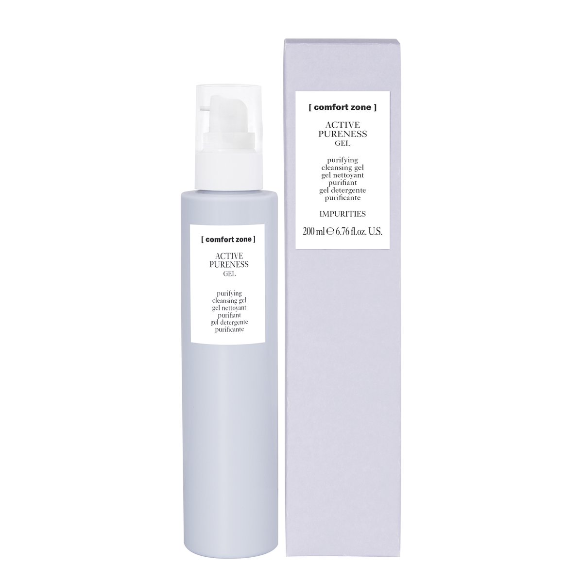 Gel Rửa Mặt làm sạch sâu, cân bằng da Comfort Zone Active Pureness Gel 200ml (B) (R) (HSD: 5/27)