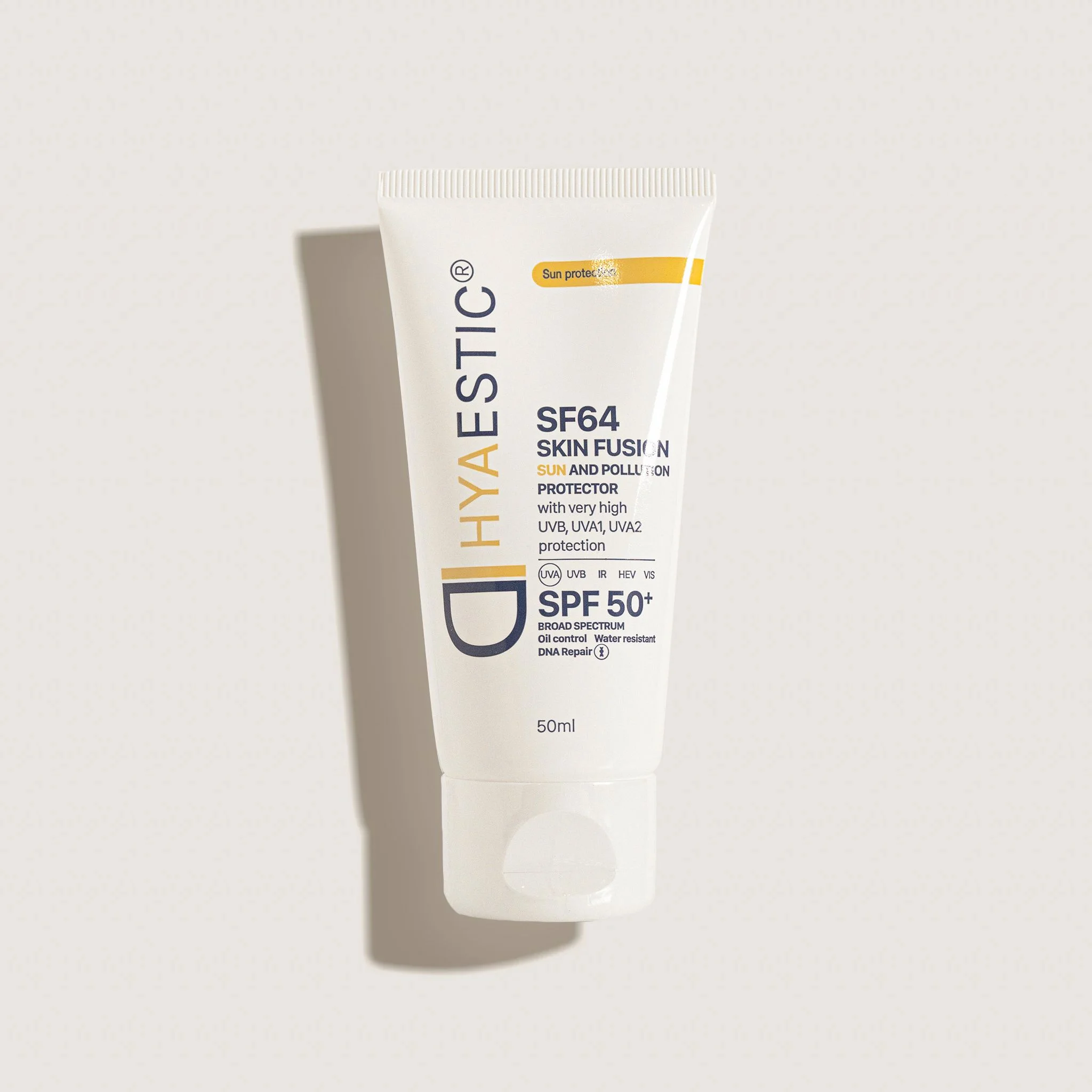 Kem chống nắng bảo vệ tối đa Hyaestic Skin Fusion SF64 Sun And Pollution Protector SPF50+ 50ml (R) (HSD: 12/27)