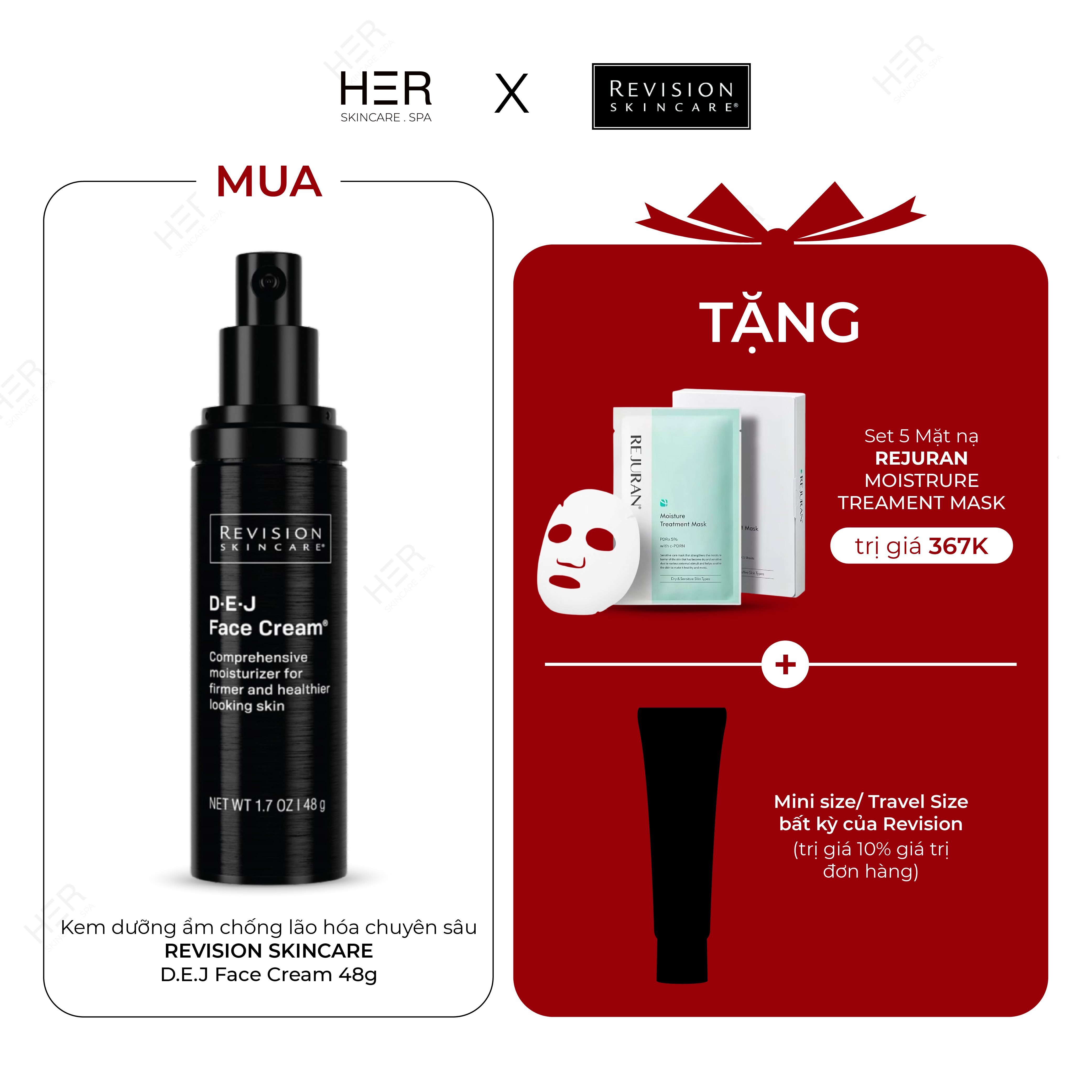 Kem dưỡng ẩm chống lão hóa chuyên sâu Revision Skincare D.E.J Face Cream 48g (R) (HSD: 10/28)