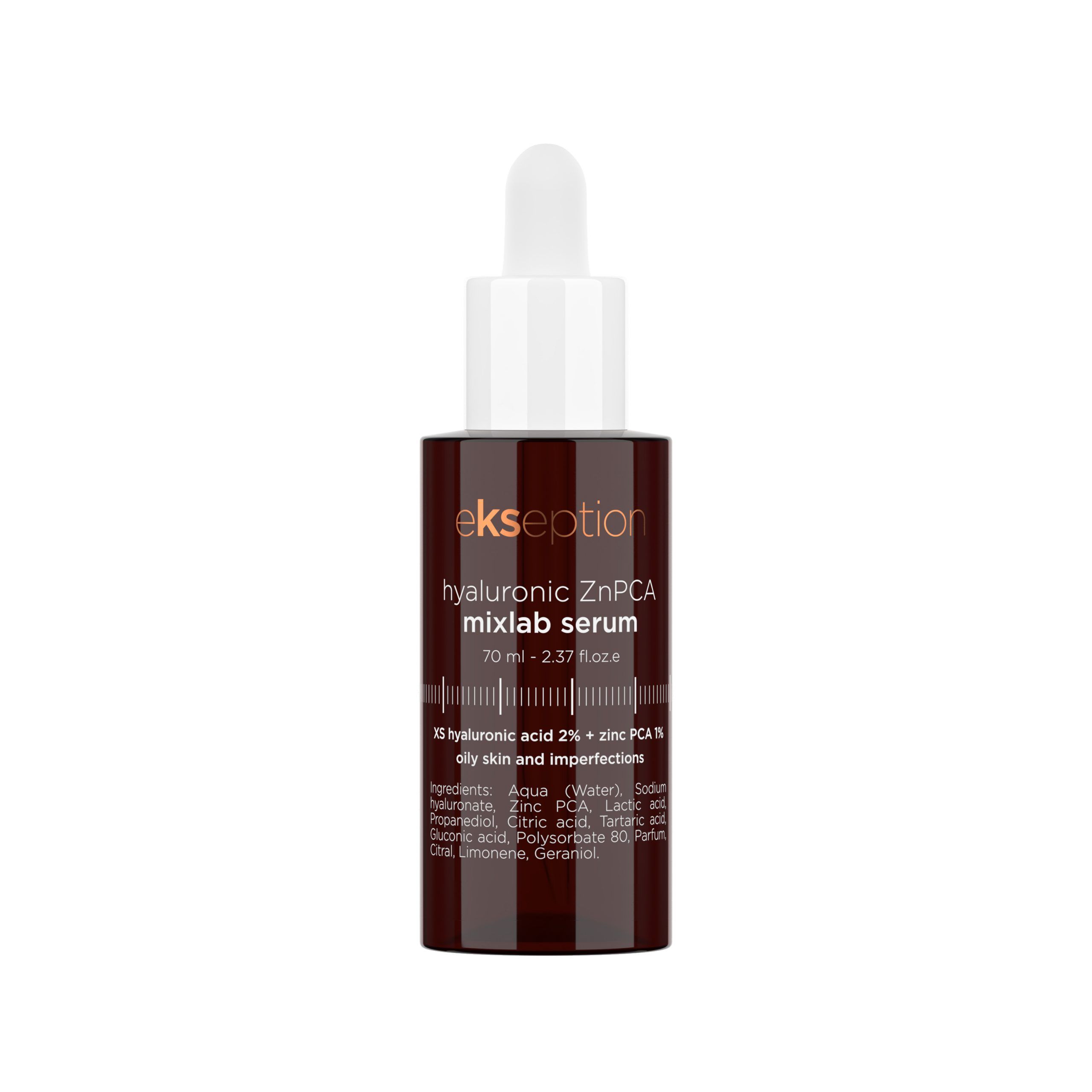 Serum giảm mụn trứng cá, kiềm dầu, kháng viêm Ekseption Hyaluronic ZnPCA mixlab serum 75 ml (R) (HSD: 9/28)