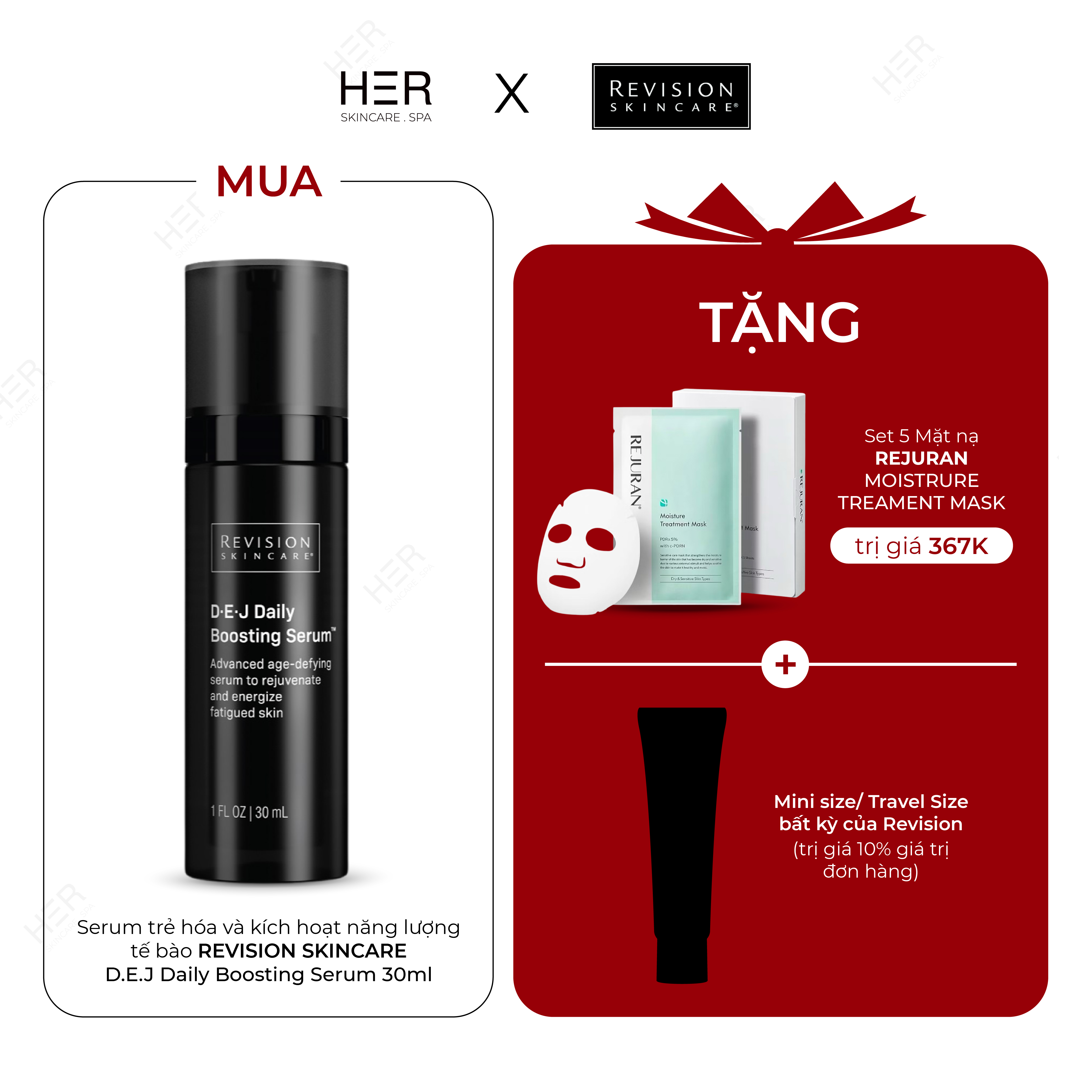 Serum trẻ hóa và kích hoạt năng lượng tế bào Revision Skincare D.E.J Daily Boosting Serum 30ml (R) (HSD: 5/28)