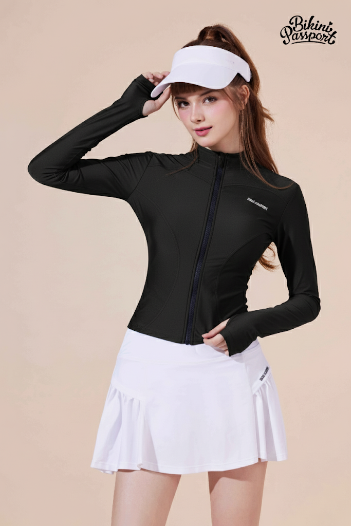 Áo bơi BIKINI PASSPORT dài tay tôn dáng - Đen