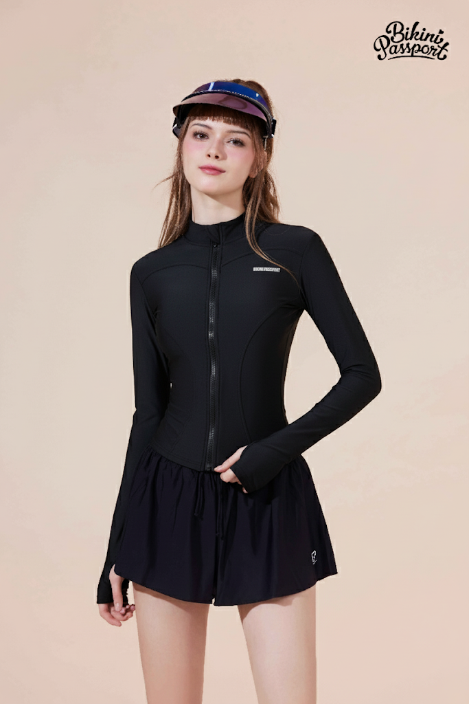 Áo bơi BIKINI PASSPORT dài tay tôn dáng - Đen