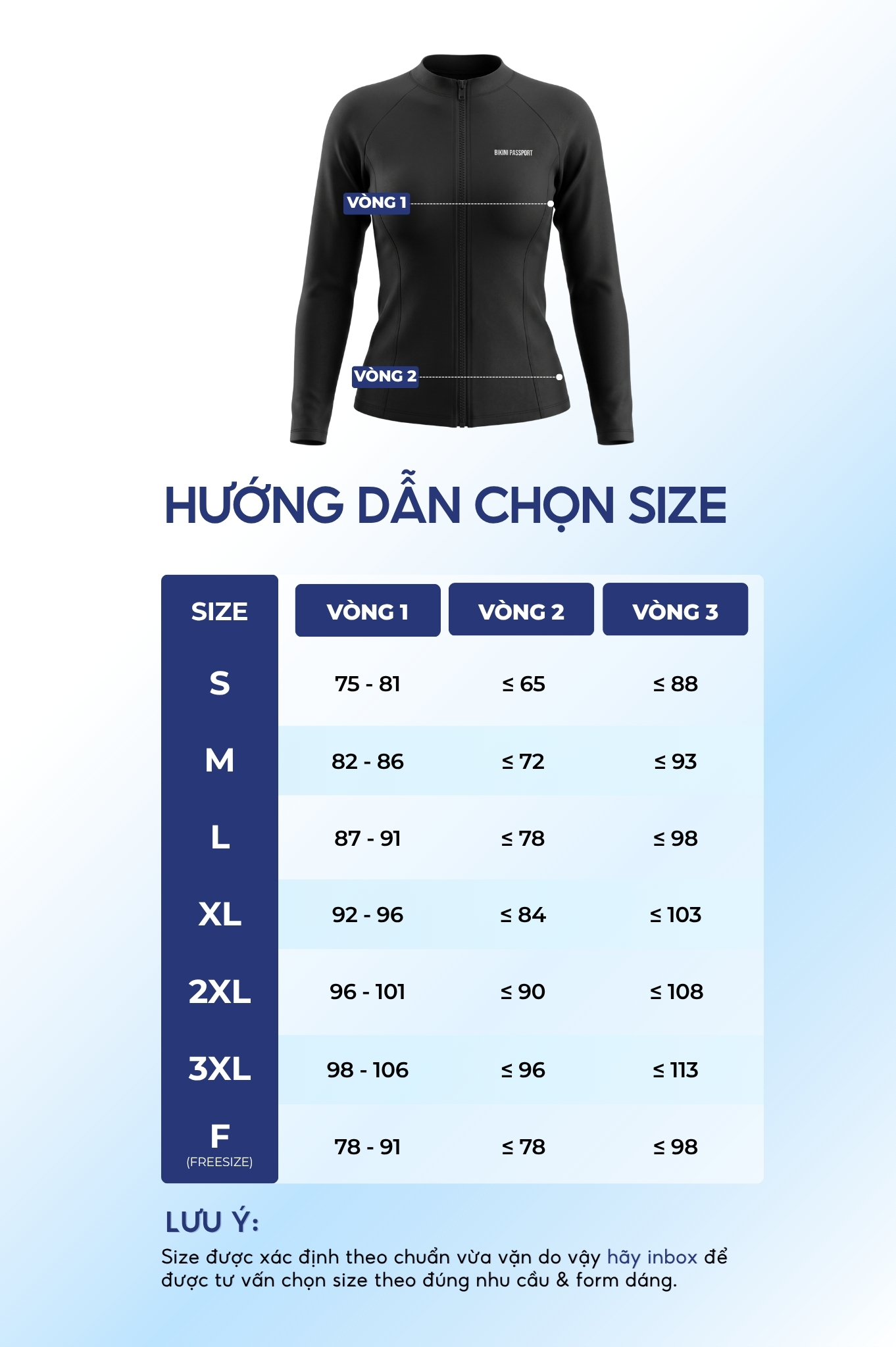 Áo bơi Nữ tay dài có khóa - BSV001_BL