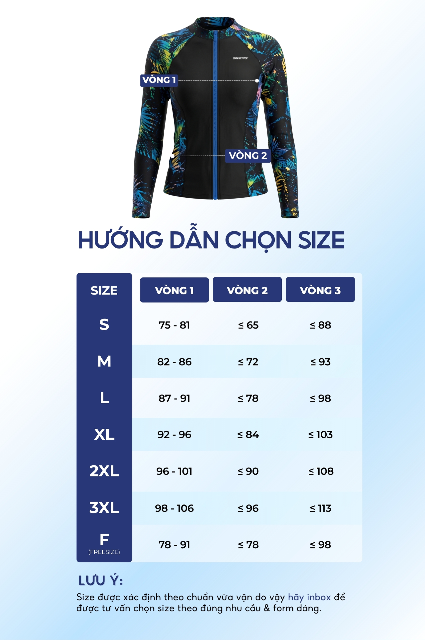 Áo bơi Nữ tay dài có khóa - BSV001_X