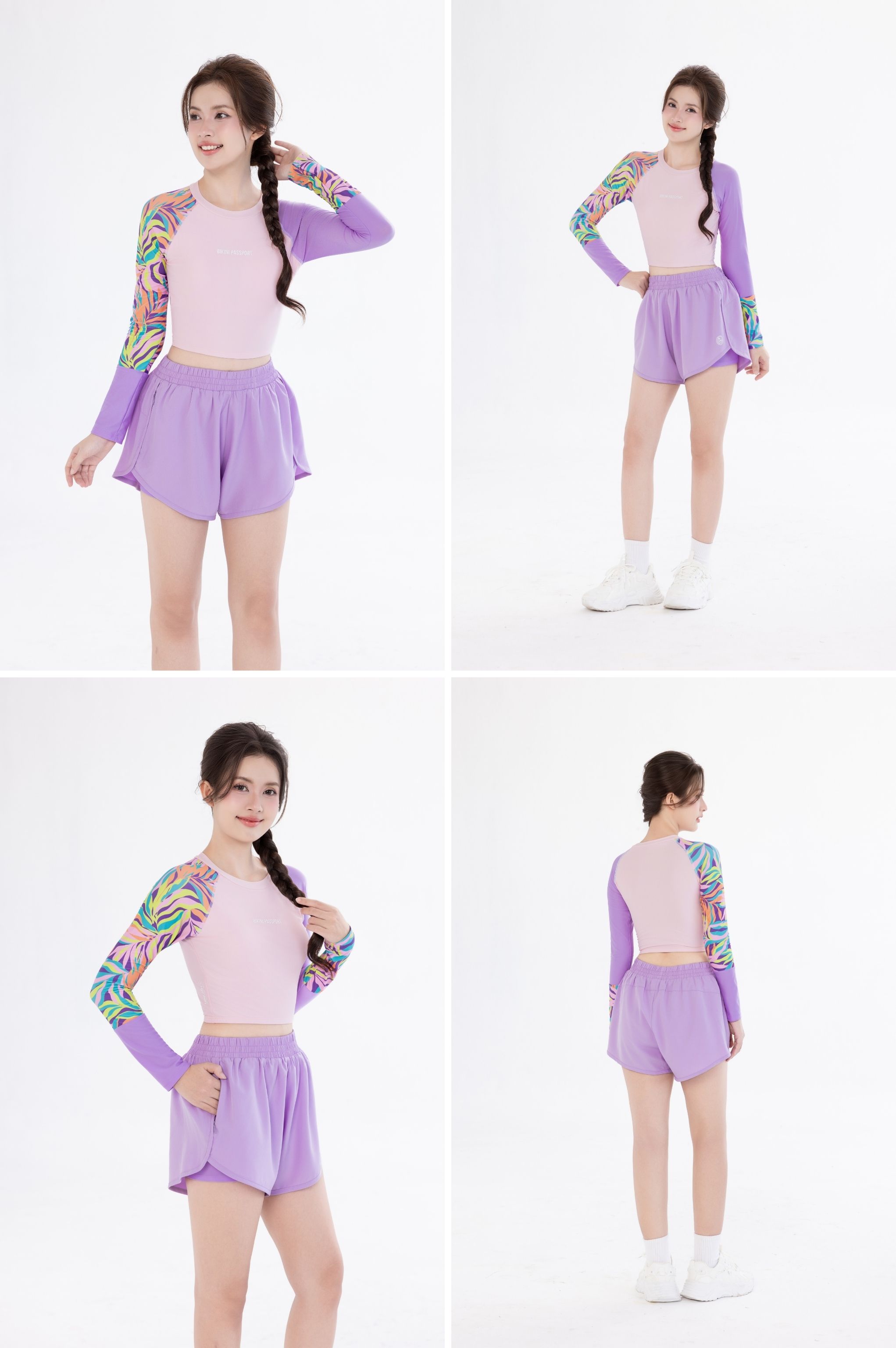 Áo bơi dài tay Croptop - BS580_PP
