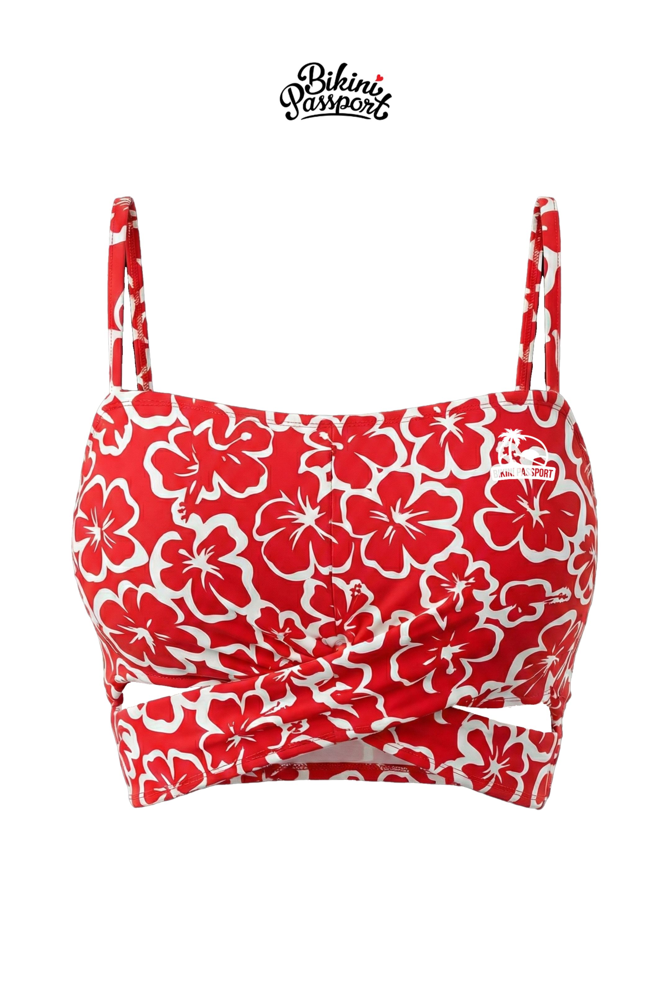 Áo bơi lẻ croptop hai dây - Đỏ