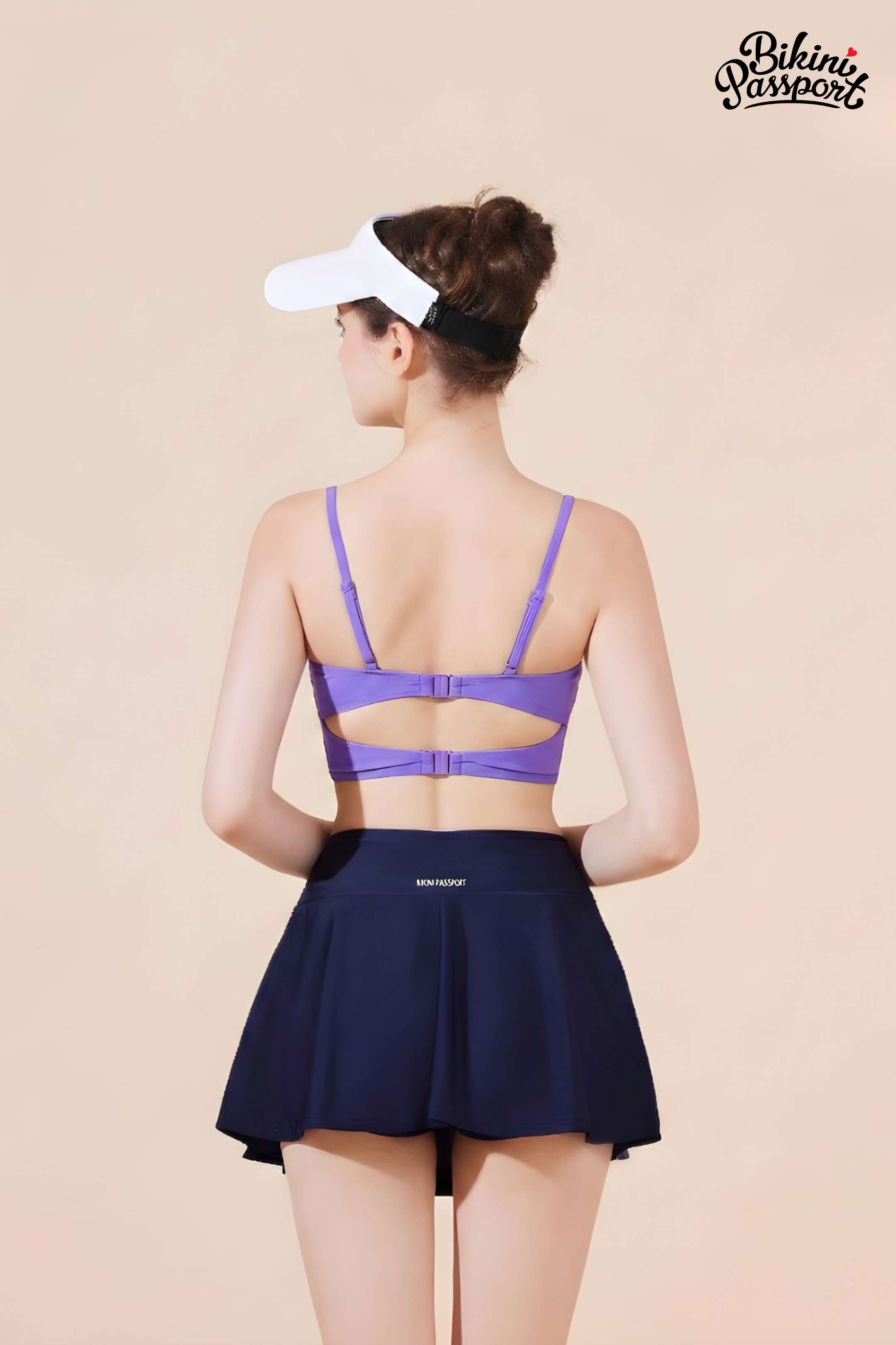 Áo bơi lẻ croptop hai dây - Tím