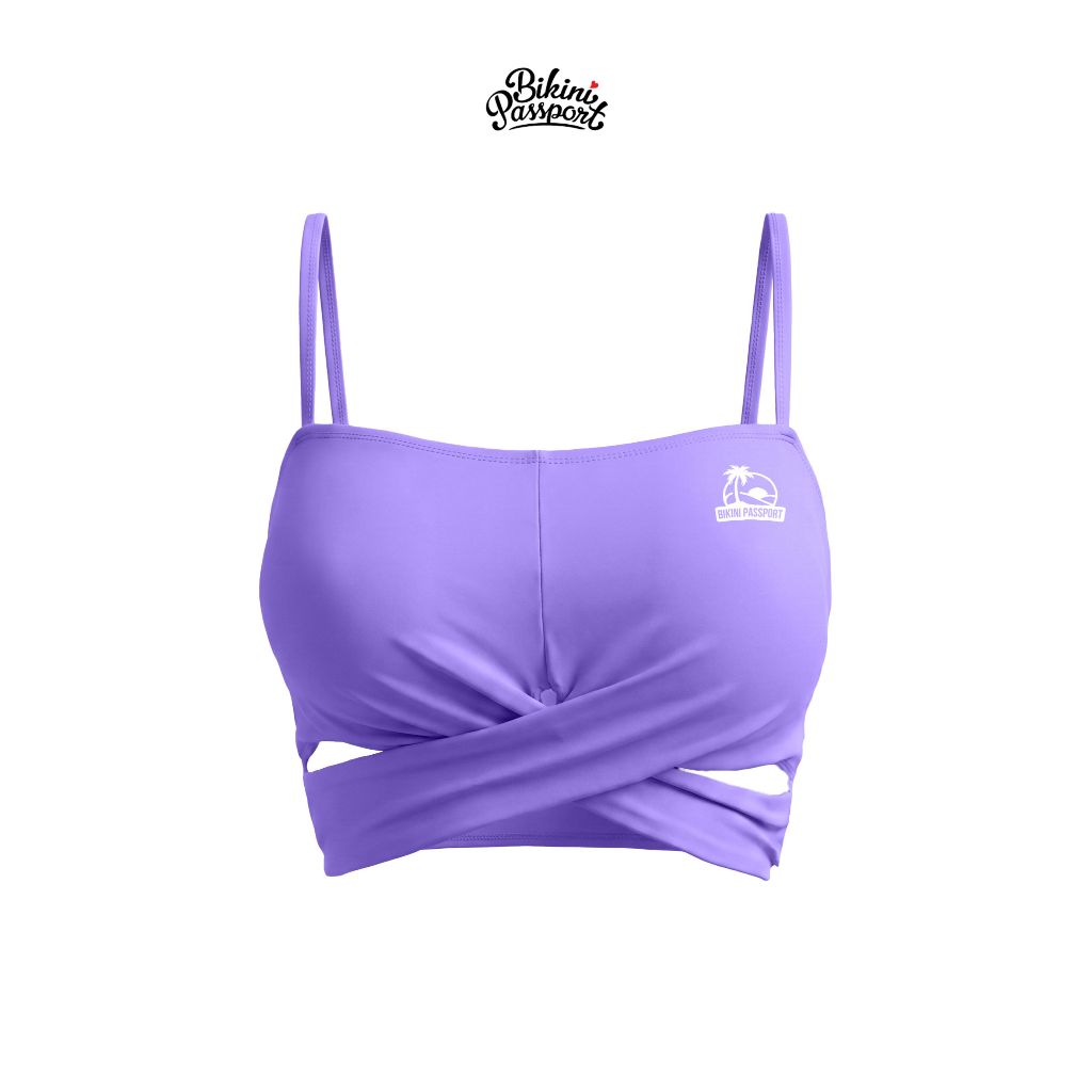 Áo bơi lẻ croptop hai dây - Tím