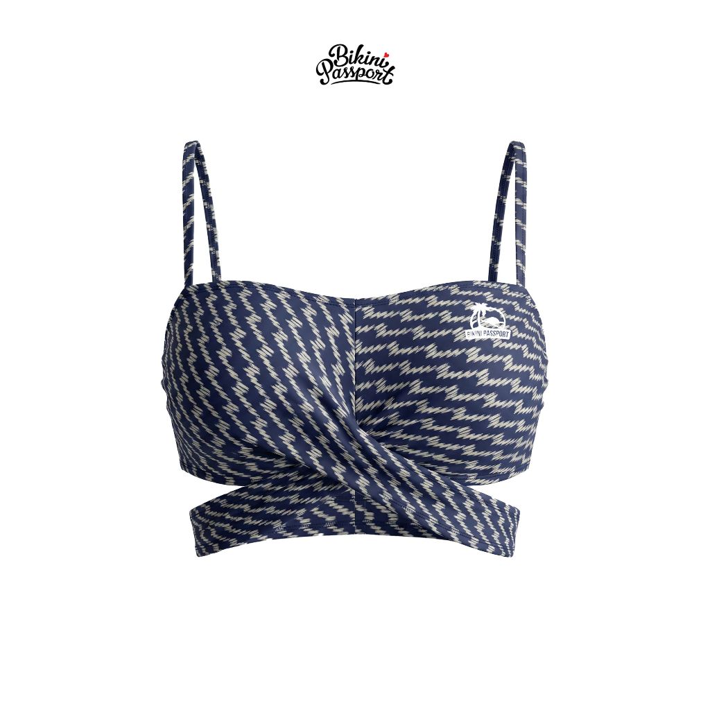 Áo bơi lẻ croptop hai dây - Xanh đen