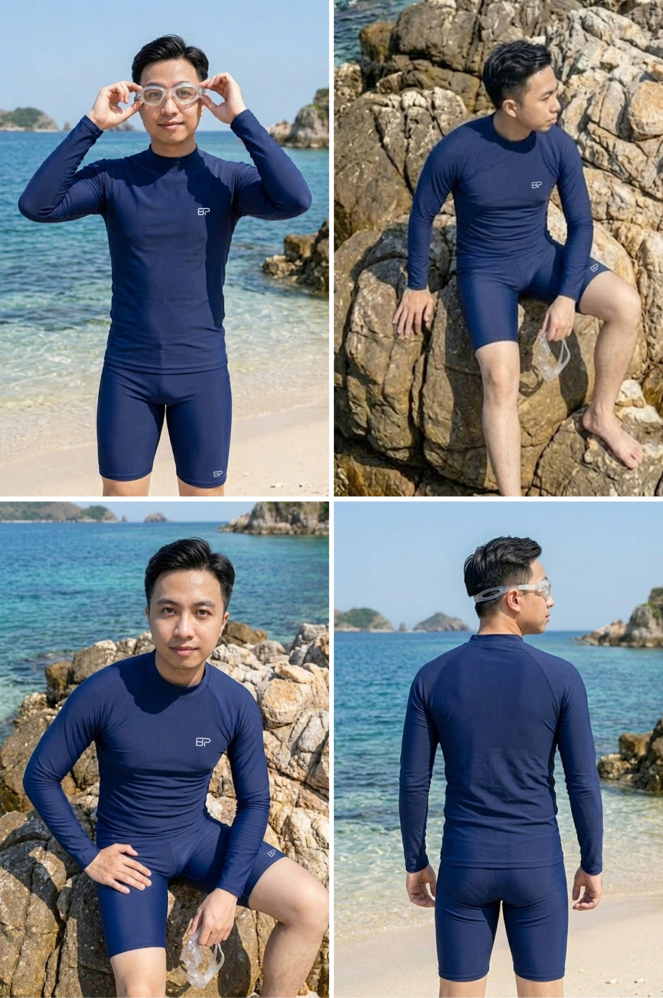 Áo bơi nam tay dài - BSV010_NV