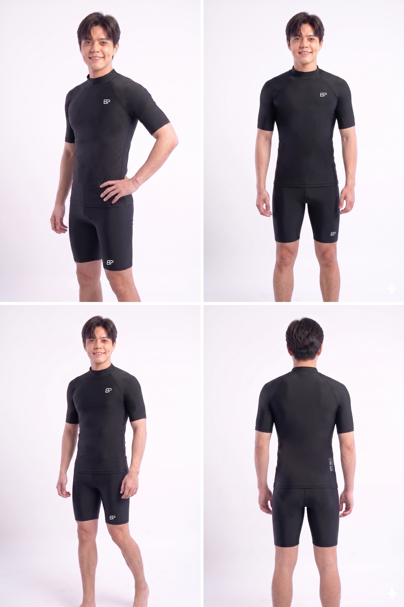 Áo bơi nam tay ngắn - BSV011_BL