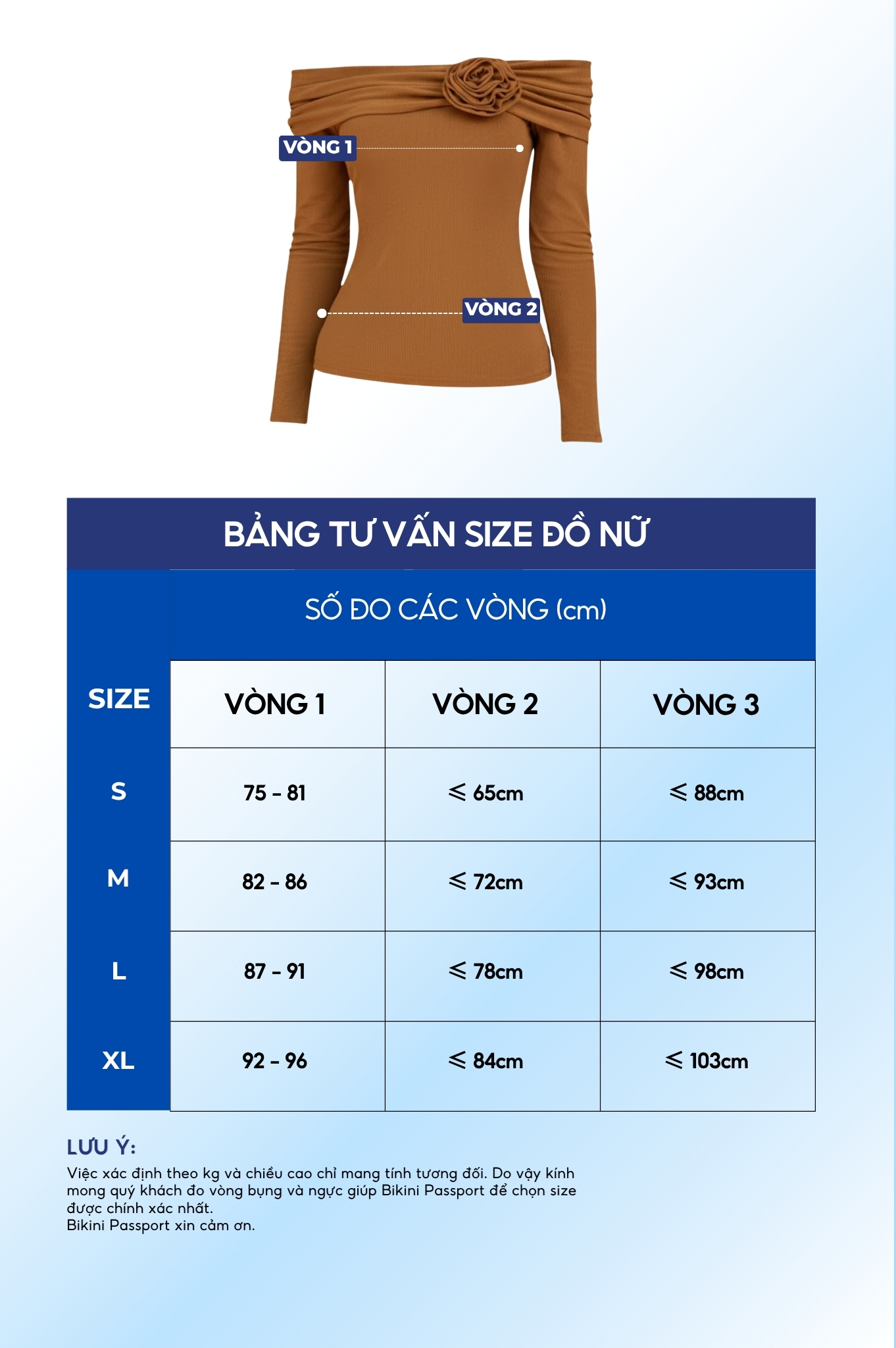 Áo dài tay trễ vai đính hoa Thun gân dẻo - Nâu