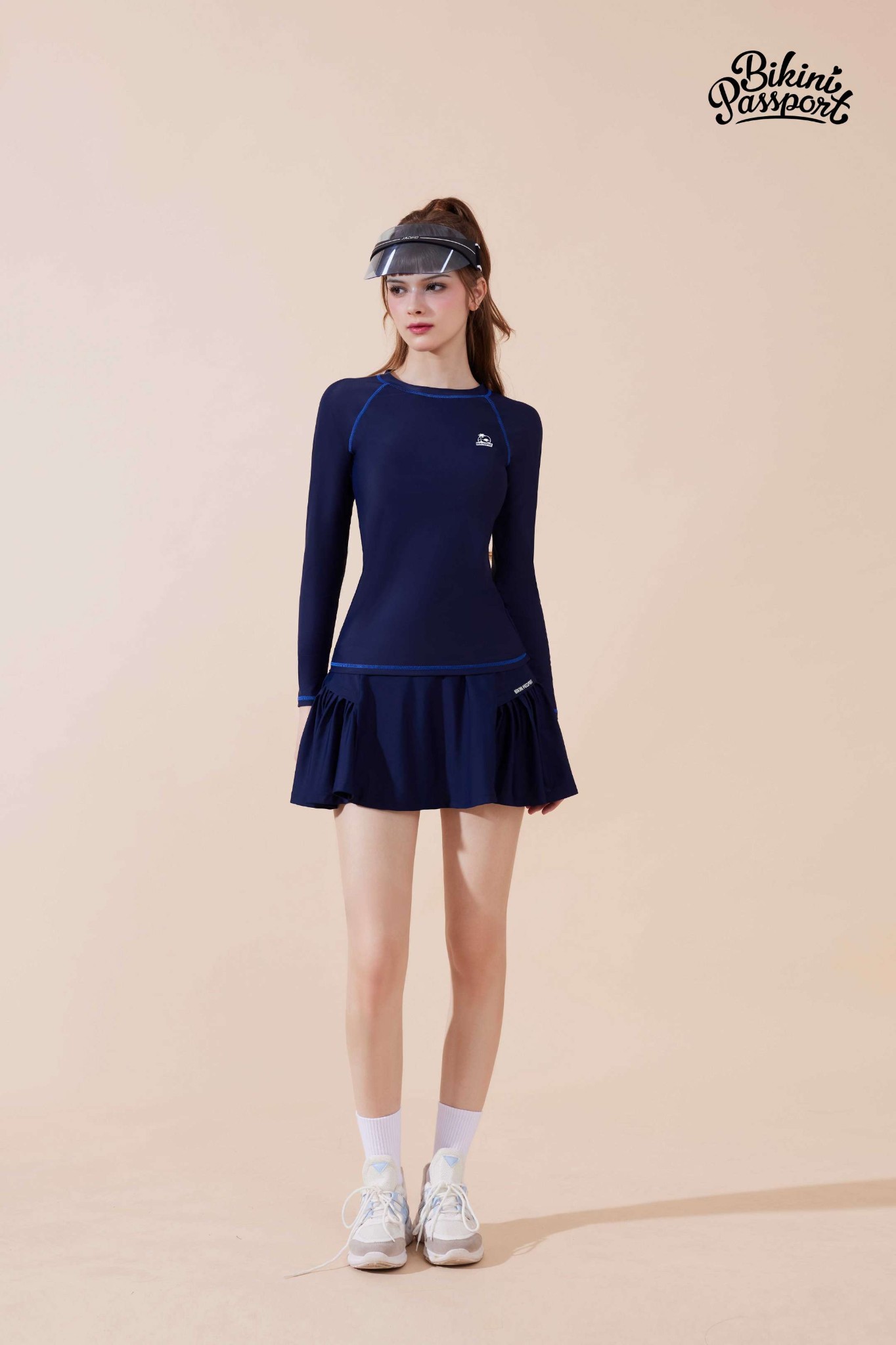 Áo lẻ basic có logo - Xanh Navy