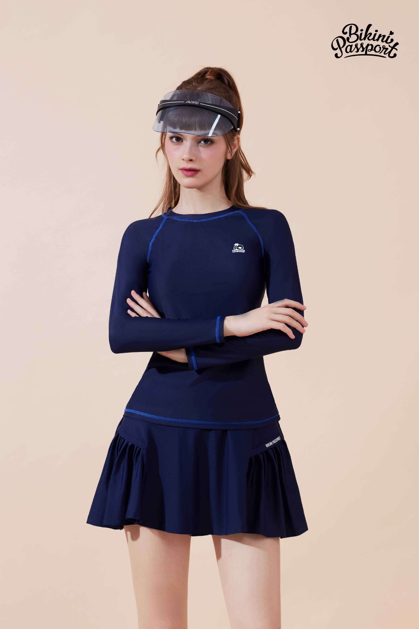 Áo lẻ basic có logo - Xanh Navy