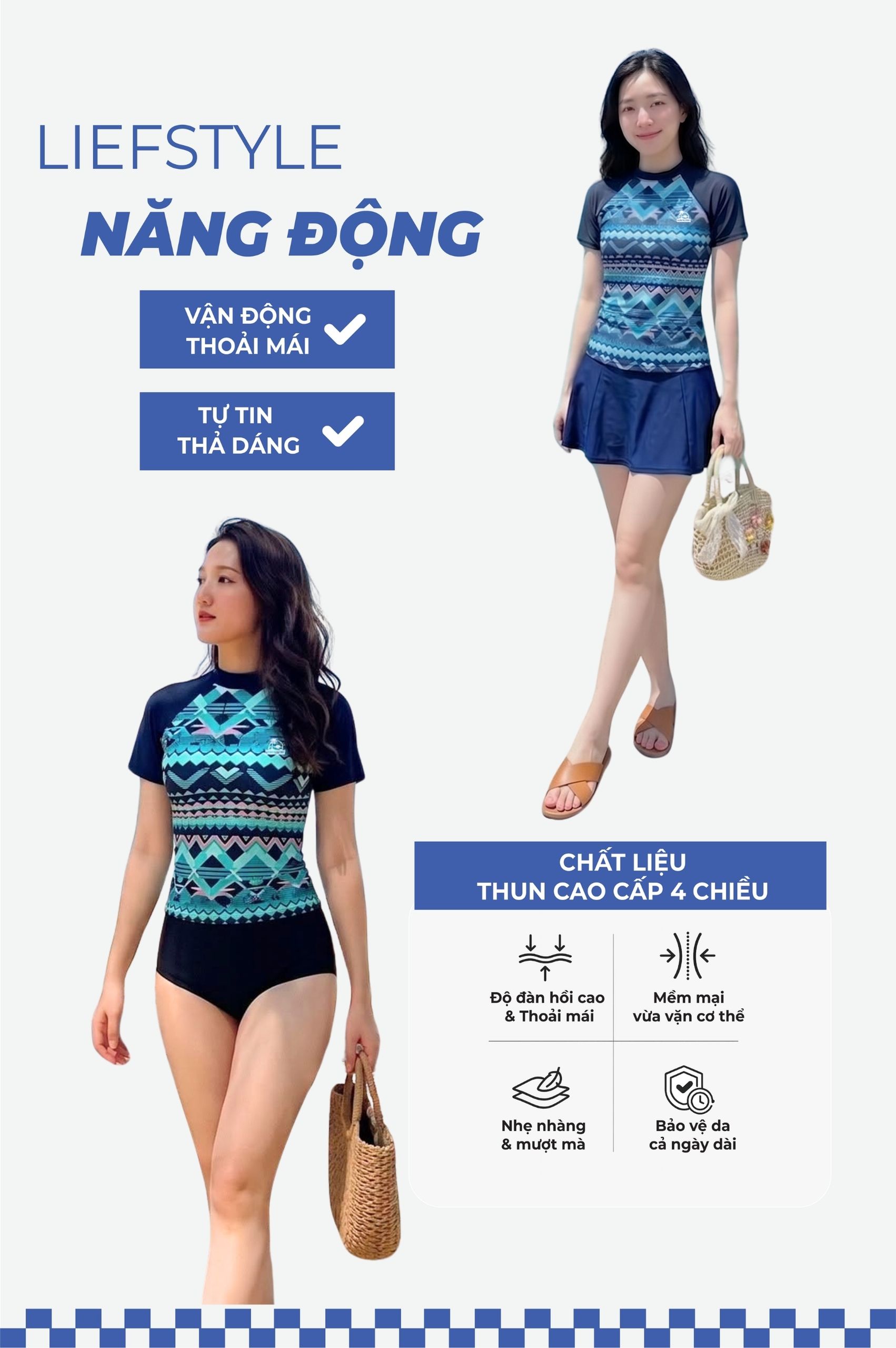 Áo lẻ tay ngắn phối họa tiết - Tribal