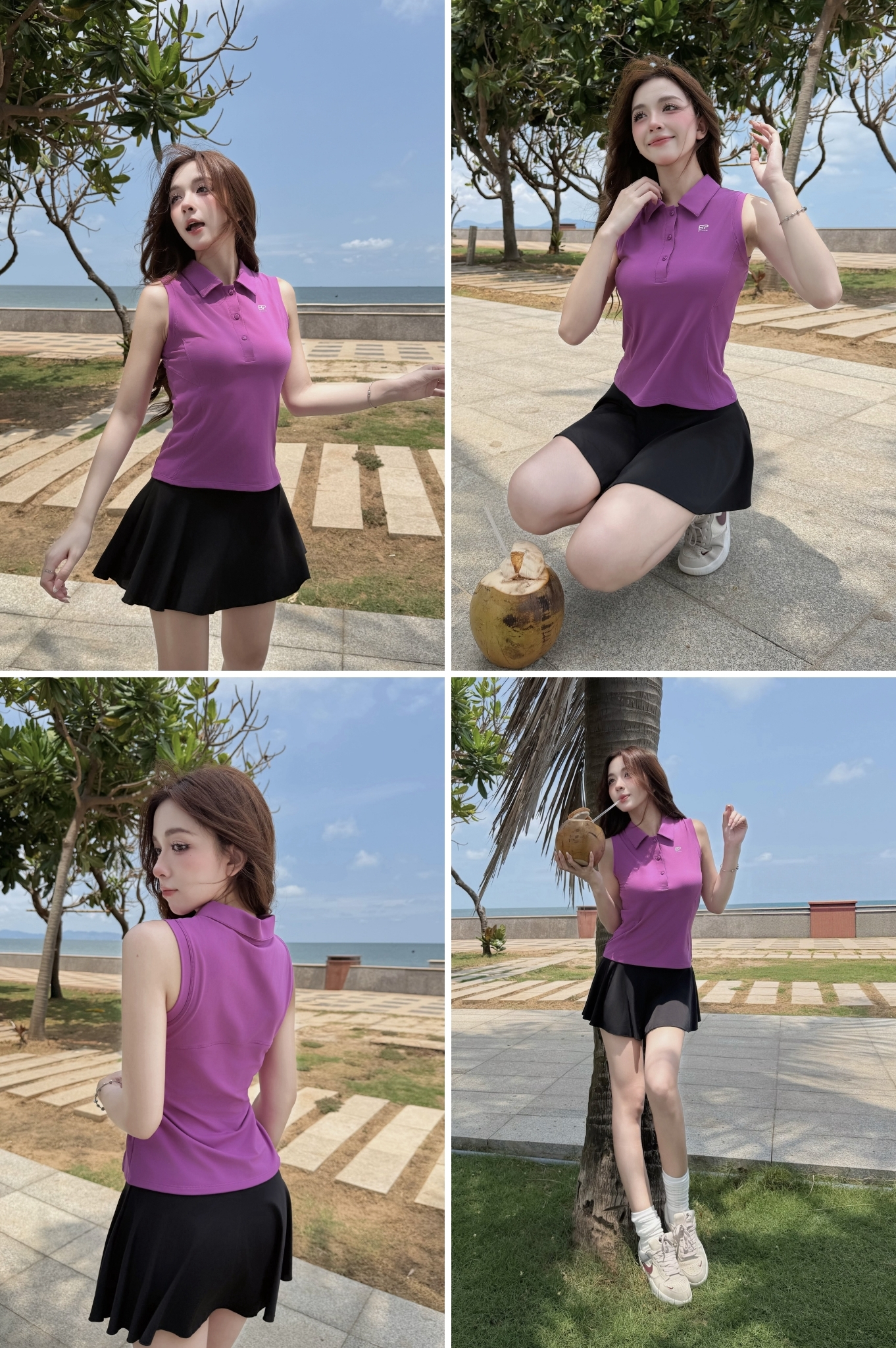 Áo tập thể thao cổ bẻ - BG134_PP