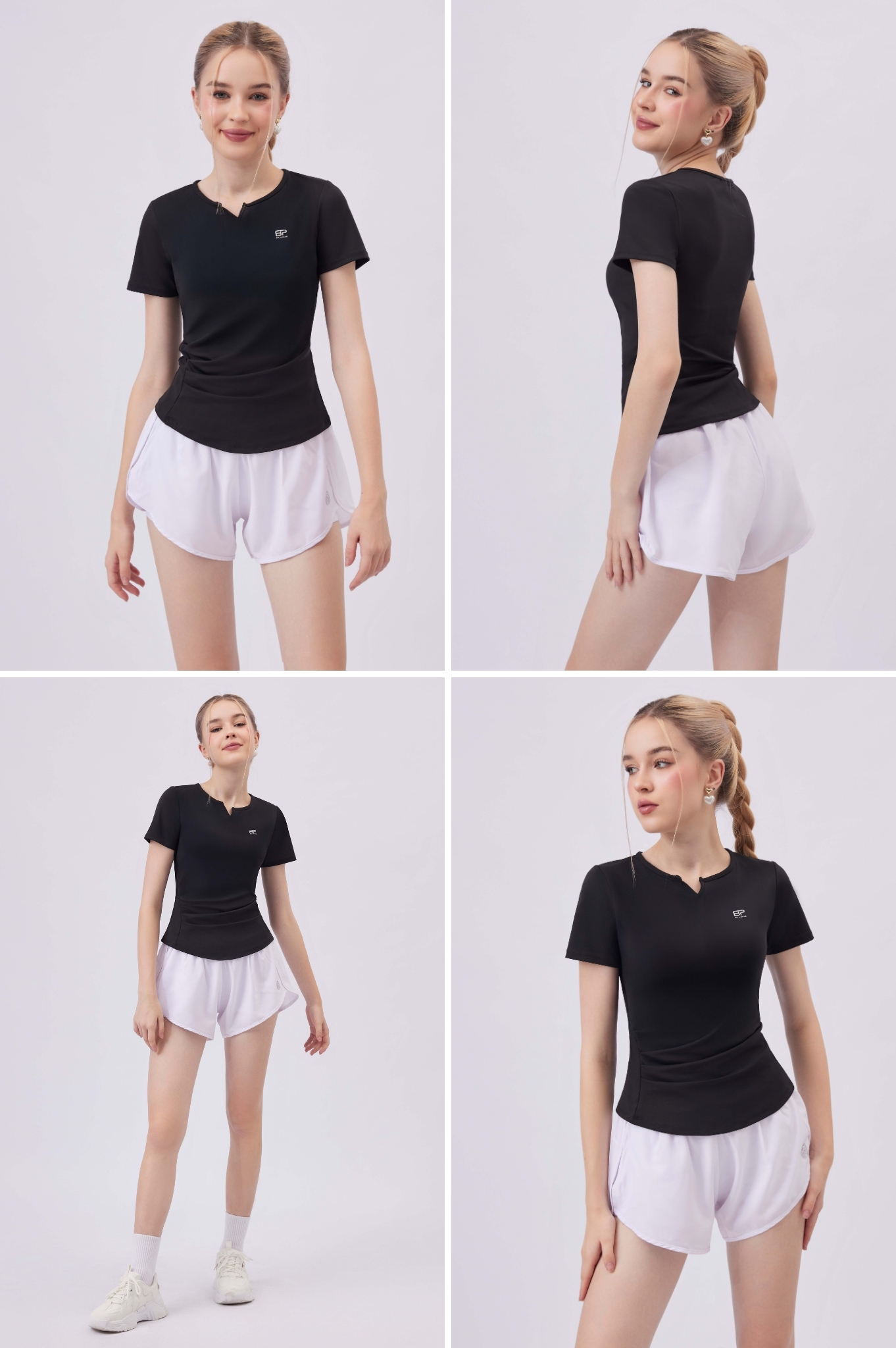 Áo tập thể thao tay ngắn - BG131_BL