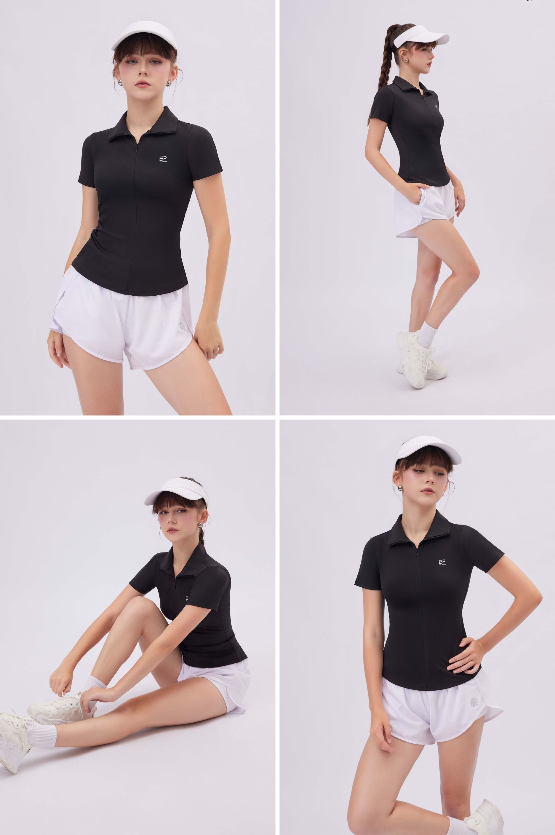 Áo tập thể thao tay ngắn - BG135_BL
