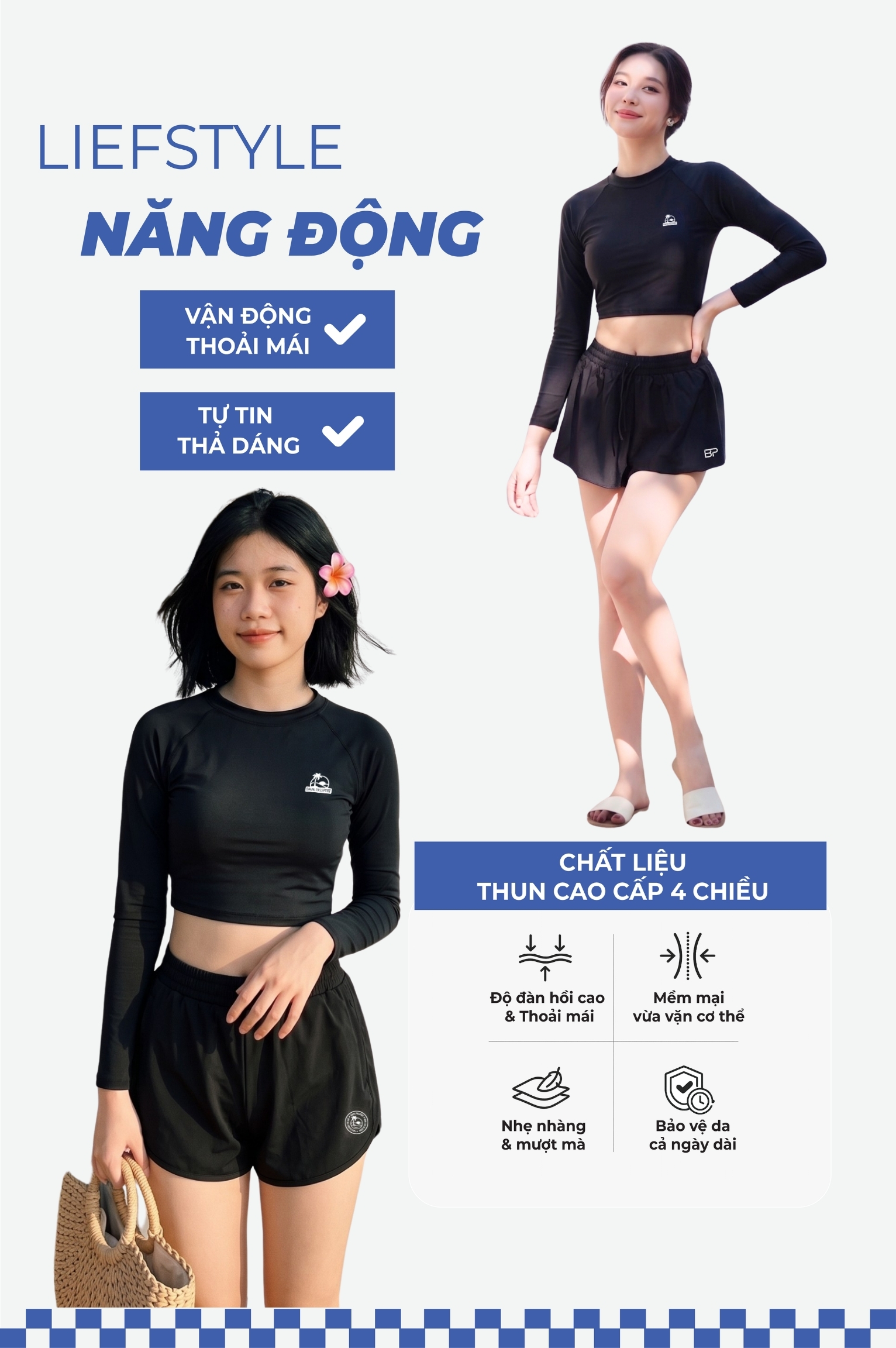 Áo tay dài croptop - BSV202_BL