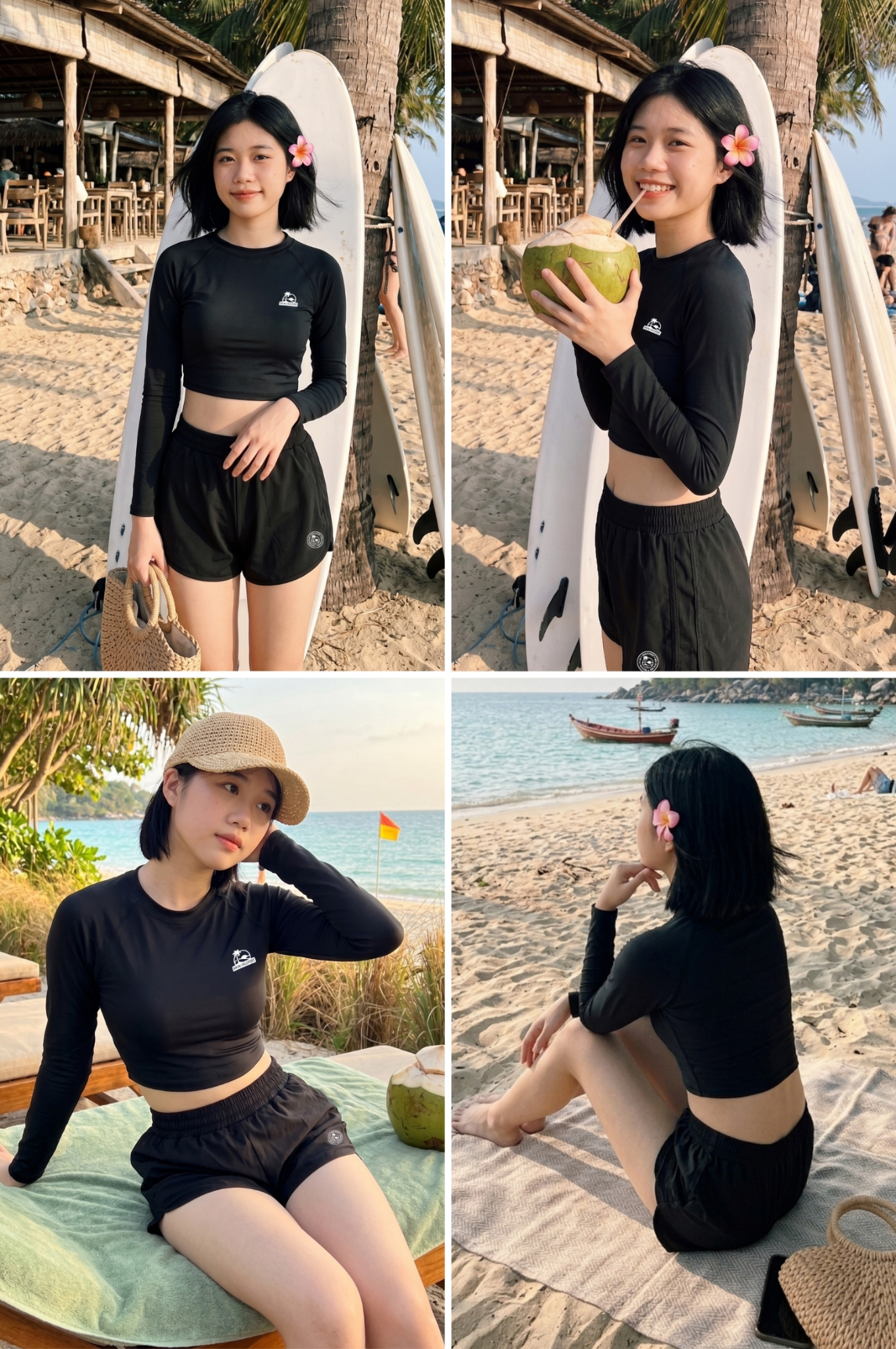 Áo tay dài croptop - BSV202_BL
