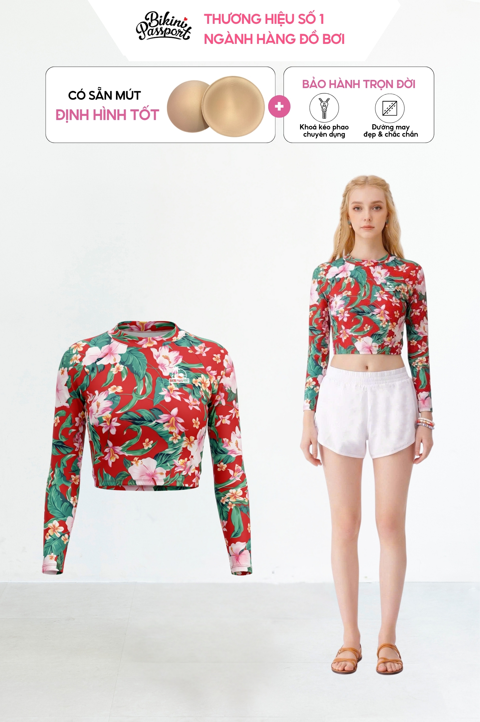 Áo tay dài croptop - BSV202_RD