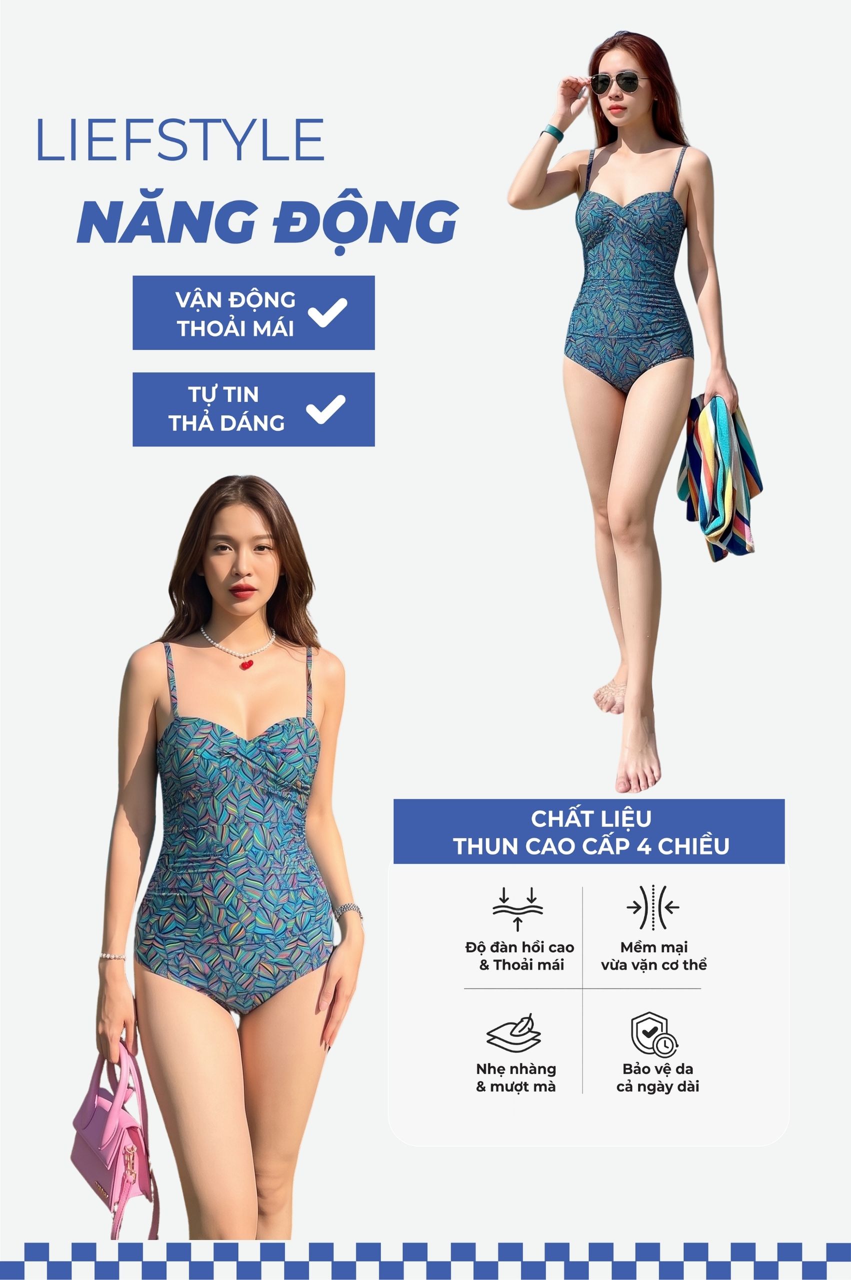Bộ đồ bơi Nữ một mảnh Cup ngang - BS343_CN