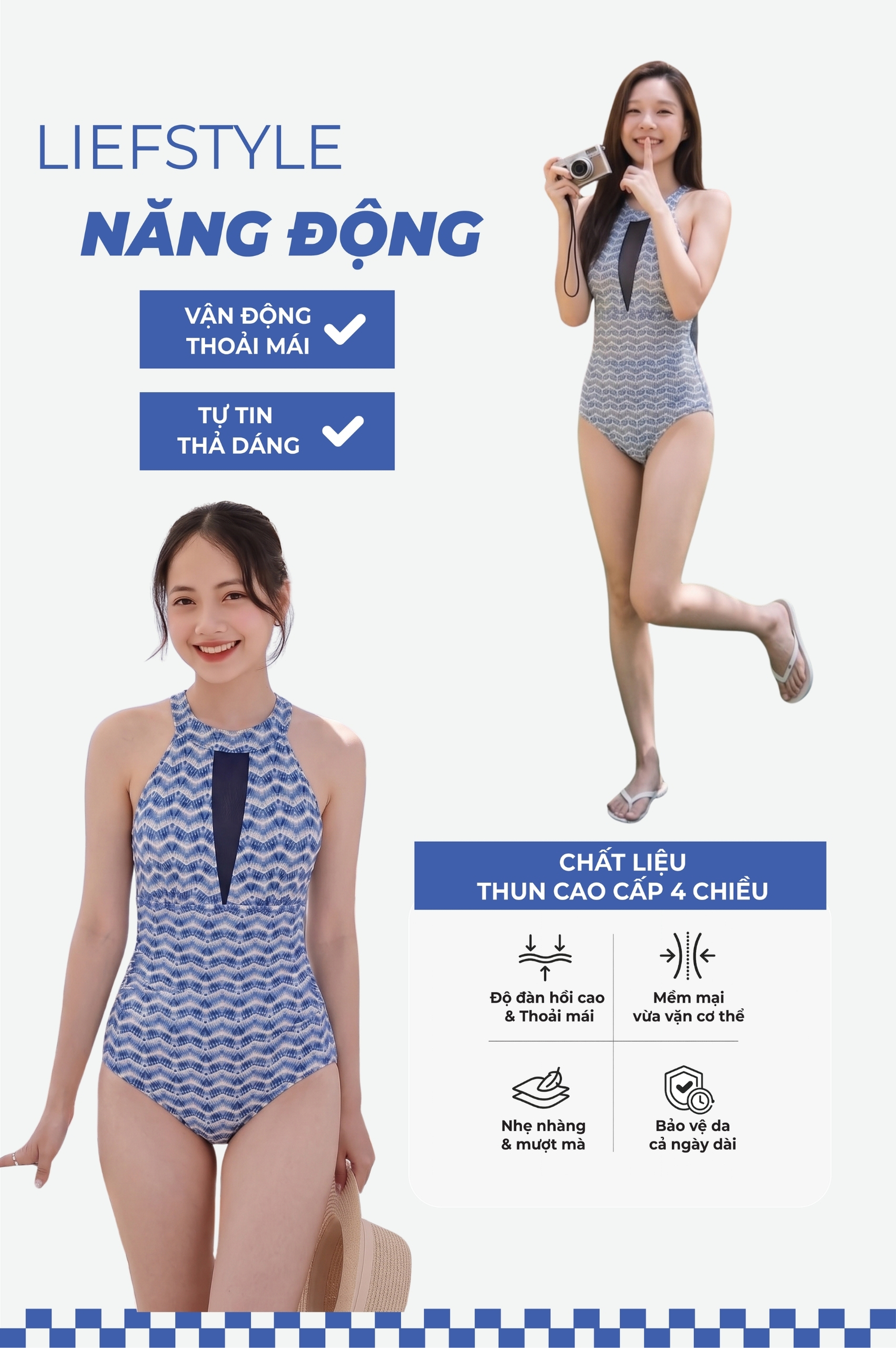 Bộ đồ bơi Nữ một mảnh áo yếm - BS569_TRI