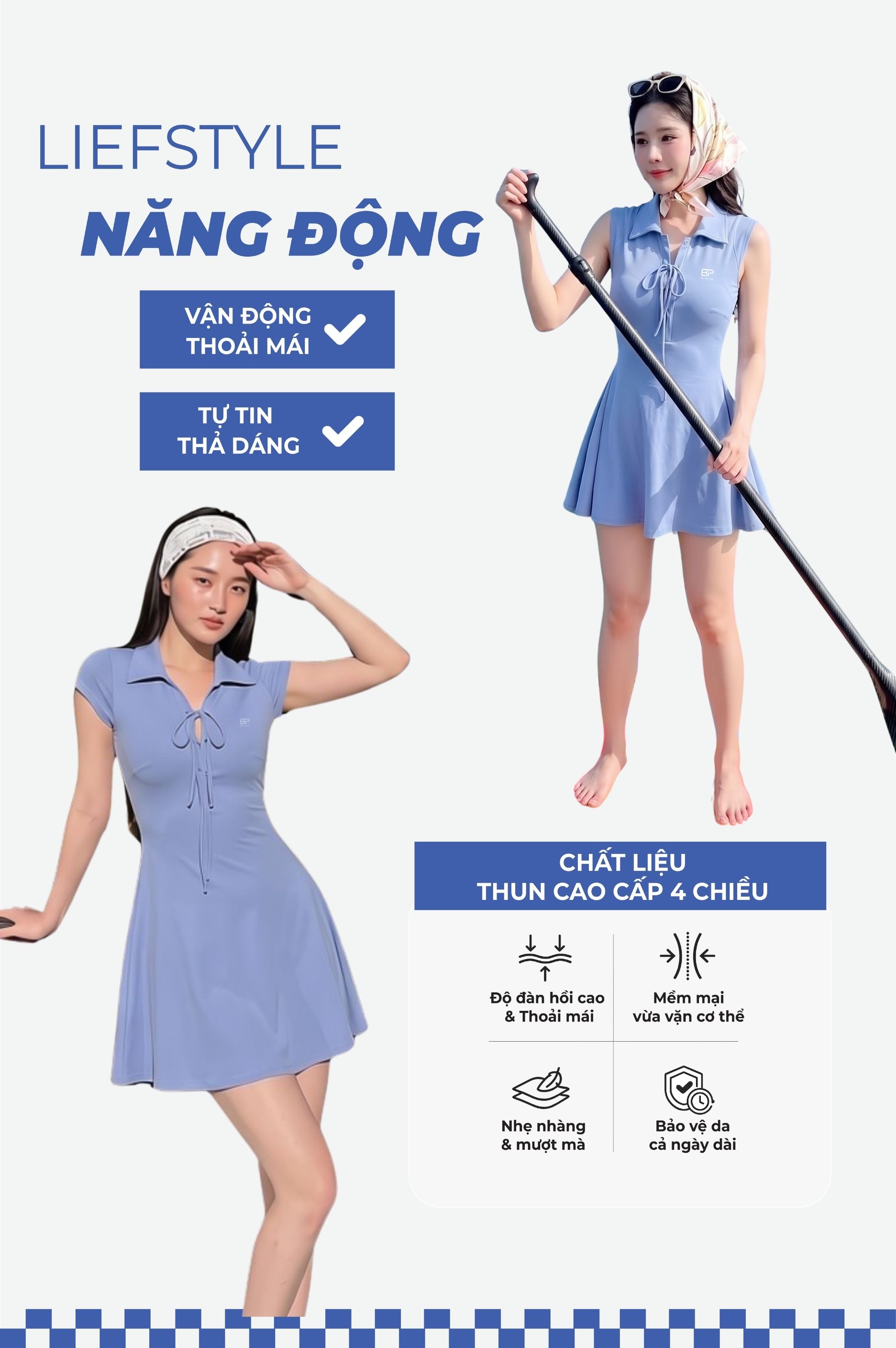 Bộ đồ tập thể thao váy áo tay ngắn - BG126_TU