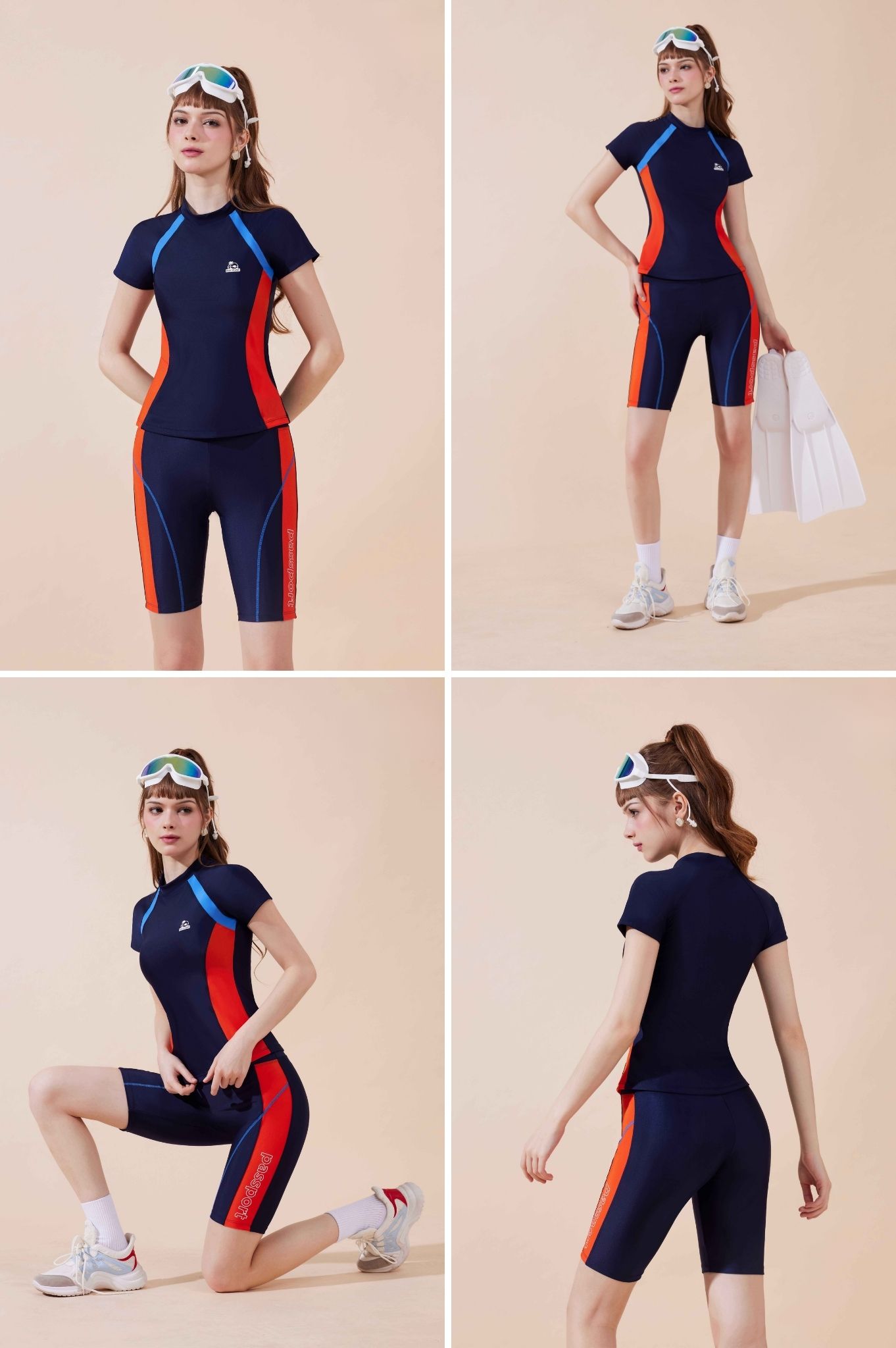 Đồ bơi BIKINI PASSPORT hai mảnh Athleisure - Xanh Đỏ
