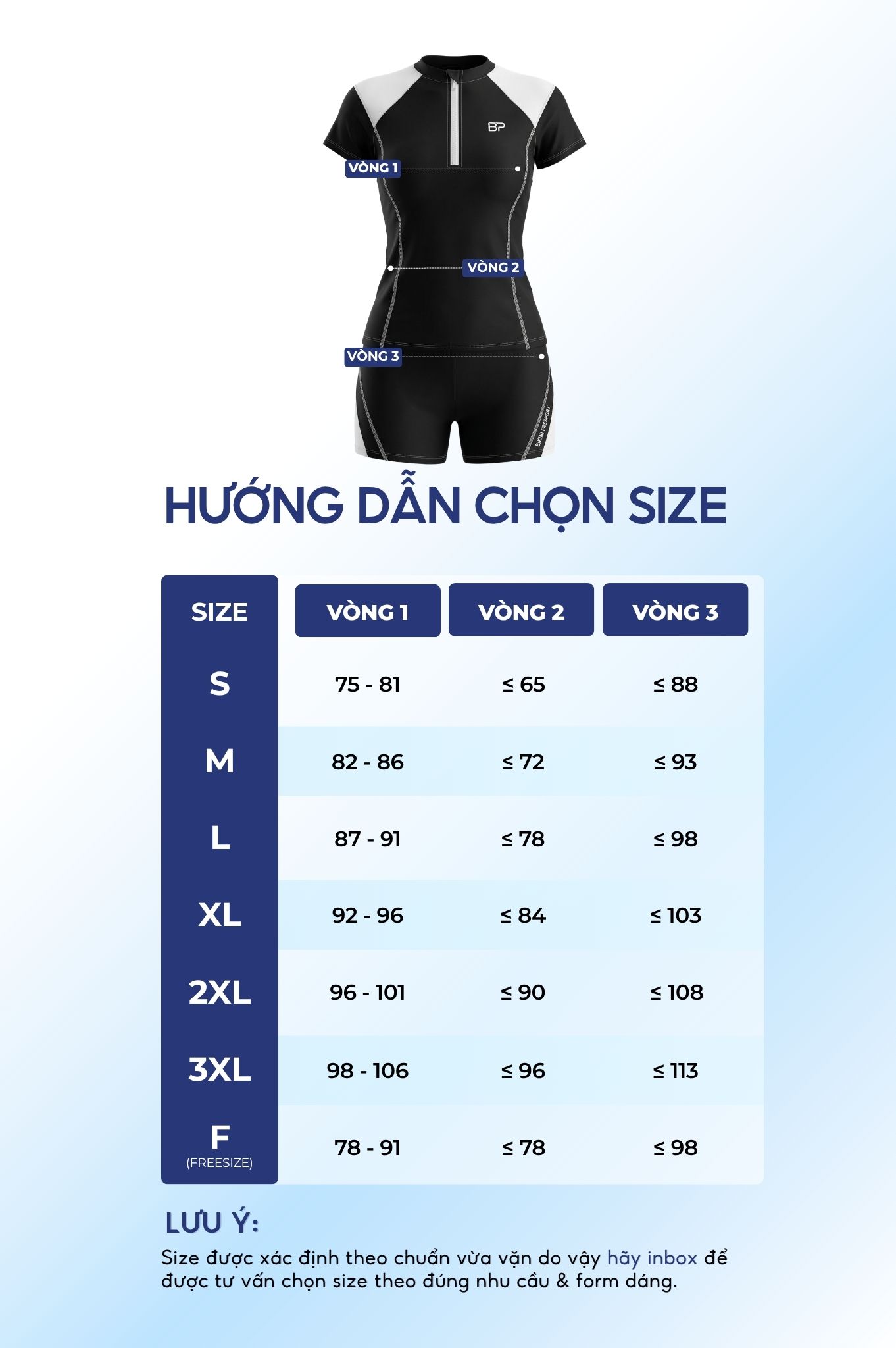 Đồ bơi BIKINI PASSPORT hai mảnh short ngắn - Đen Trắng