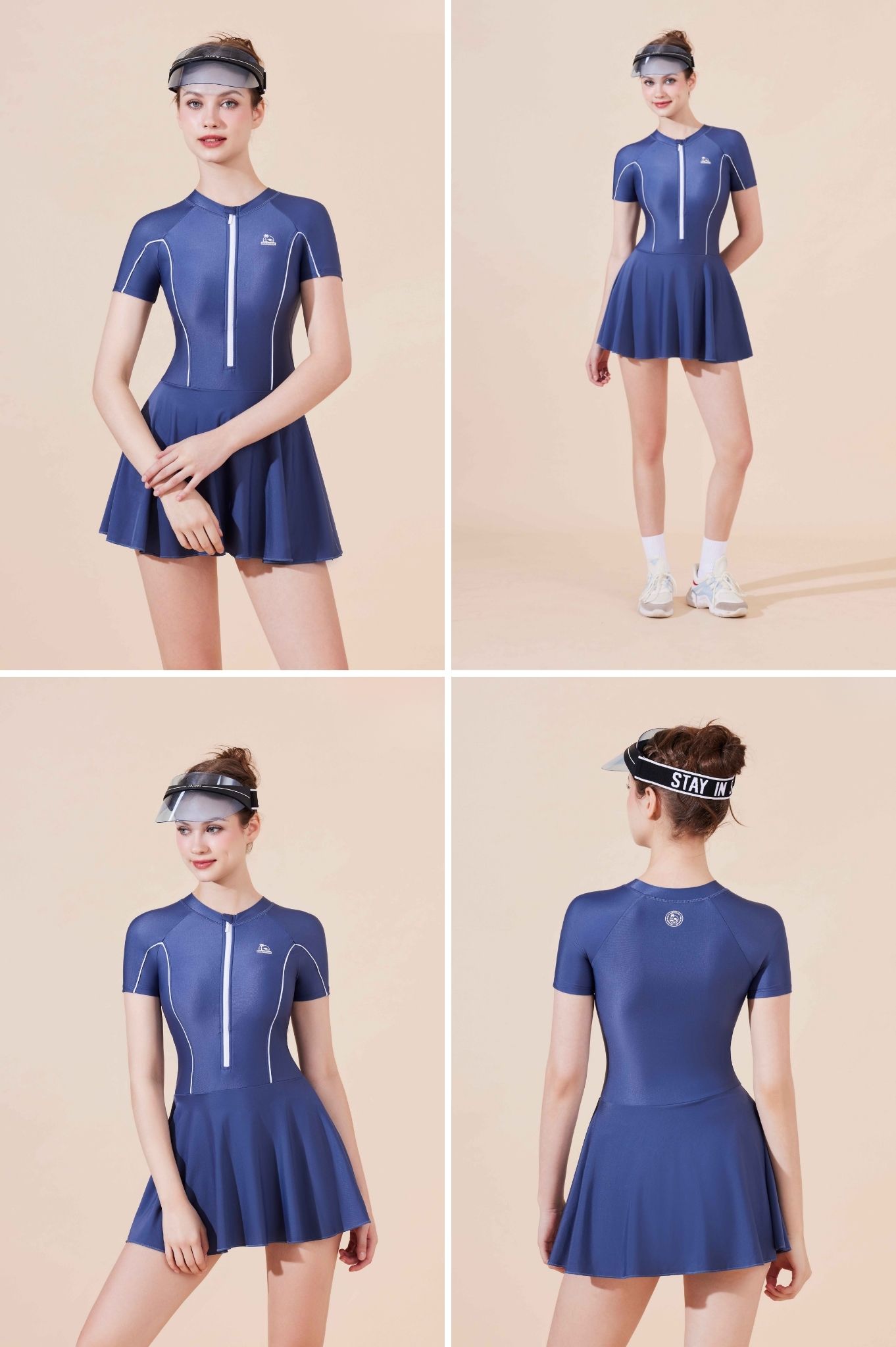 Đồ bơi BIKINI PASSPORT một mảnh SkewingBold - Xám