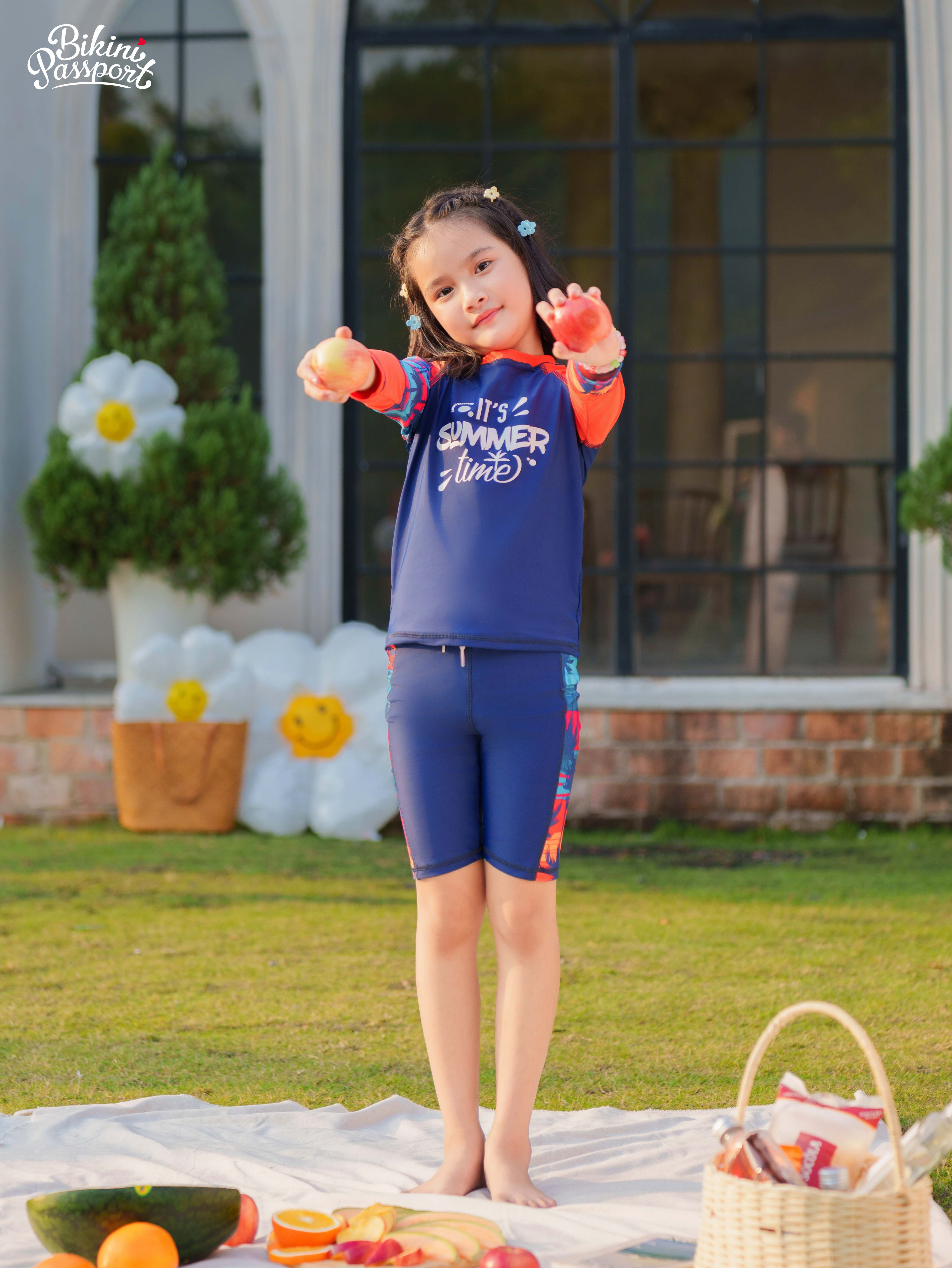 Đồ bơi Unisex cho bé dạng quần lửng, áo có tay - Khác