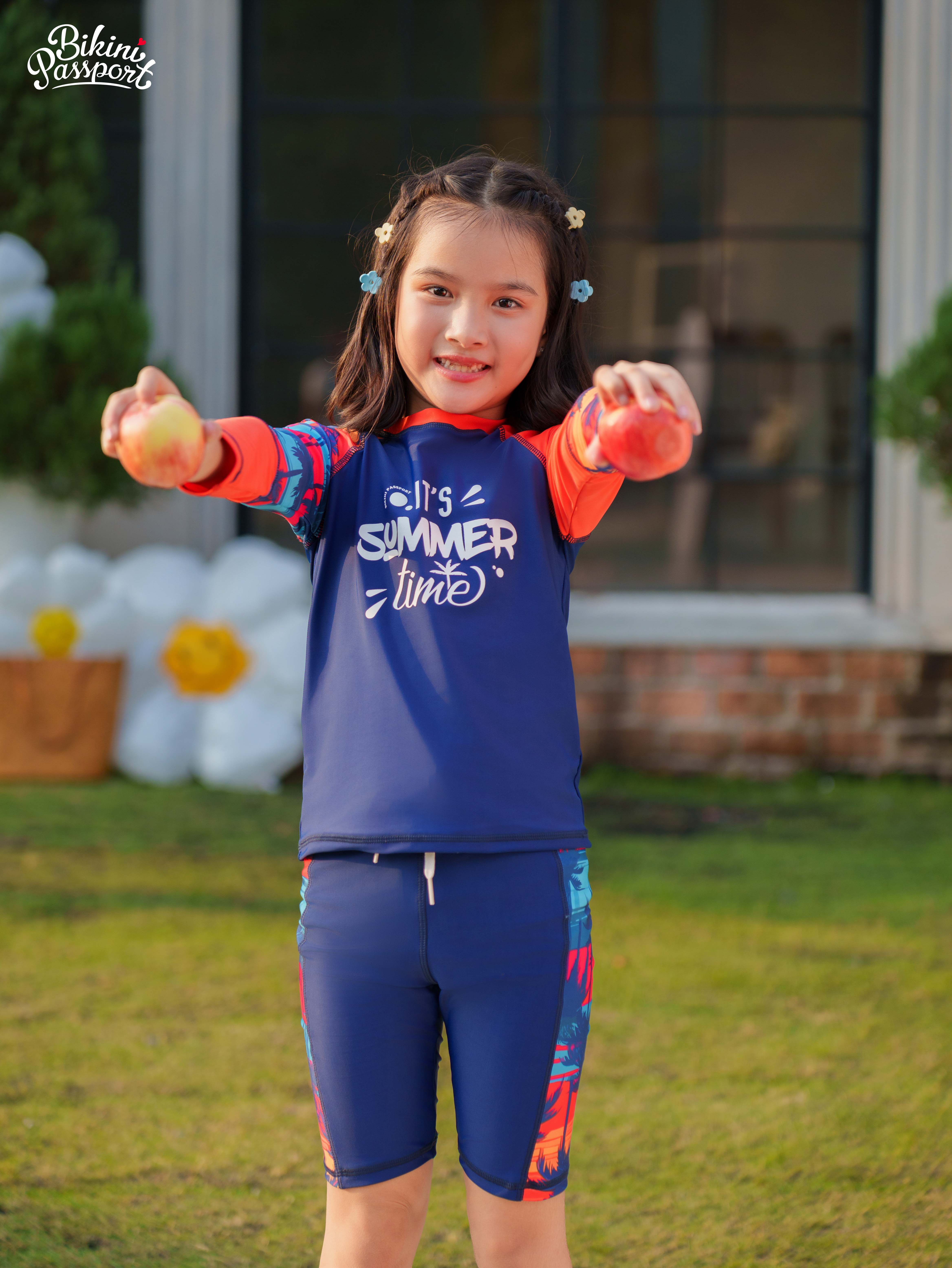 Đồ bơi Unisex cho bé dạng quần lửng, áo có tay - Khác