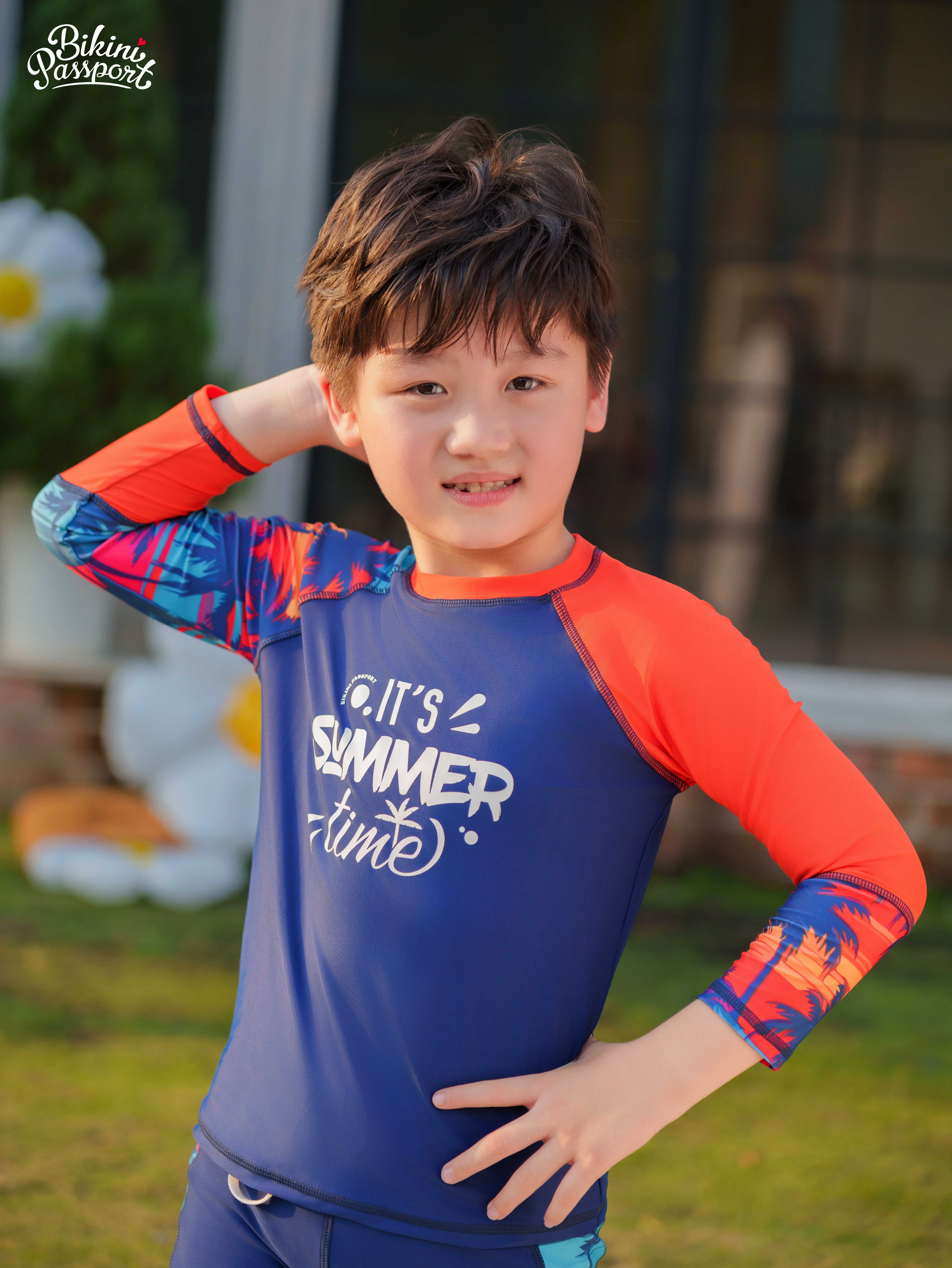 Đồ bơi Unisex cho bé dạng quần lửng, áo có tay - Khác