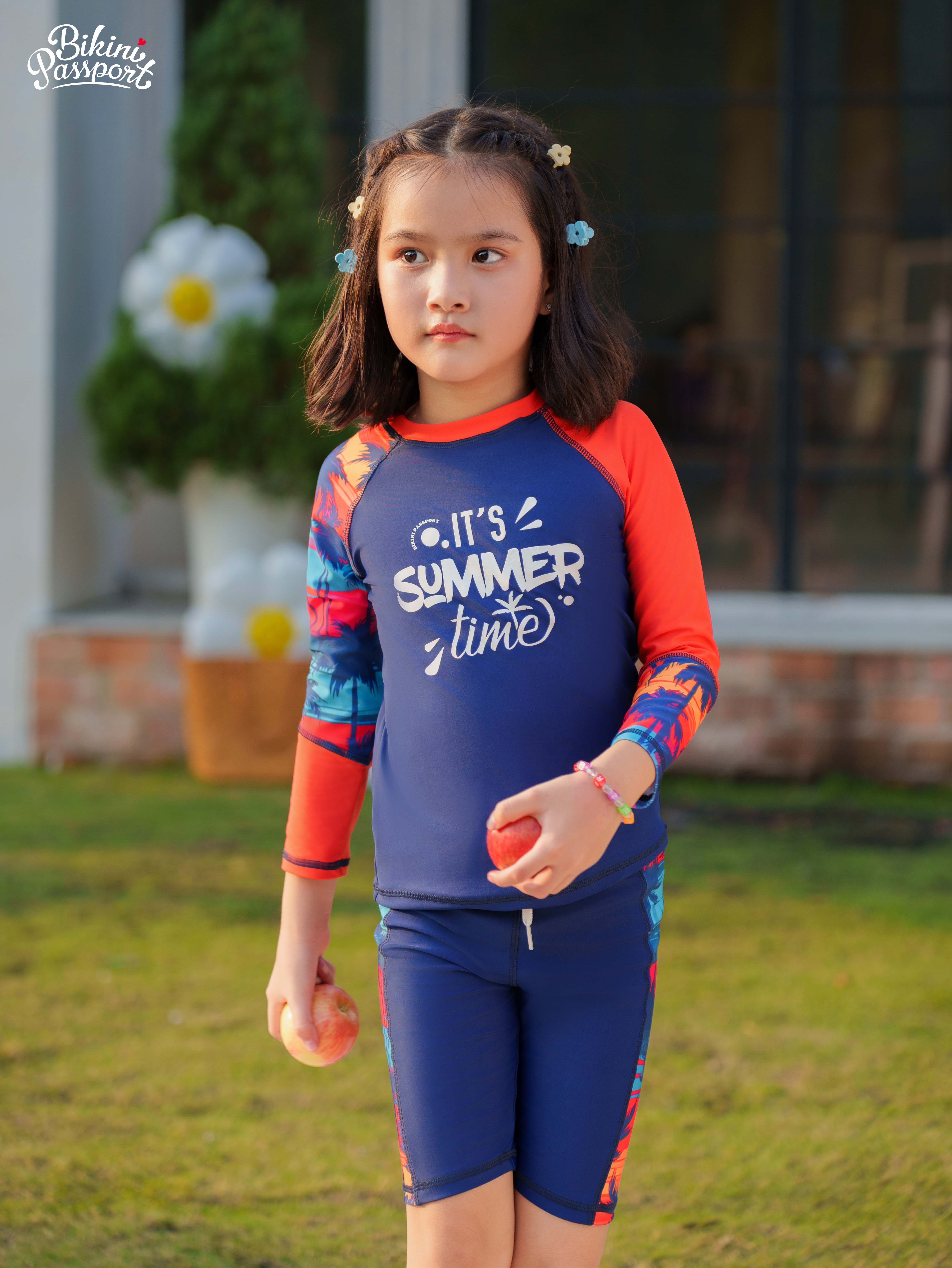 Đồ bơi Unisex cho bé dạng quần lửng, áo có tay - Khác