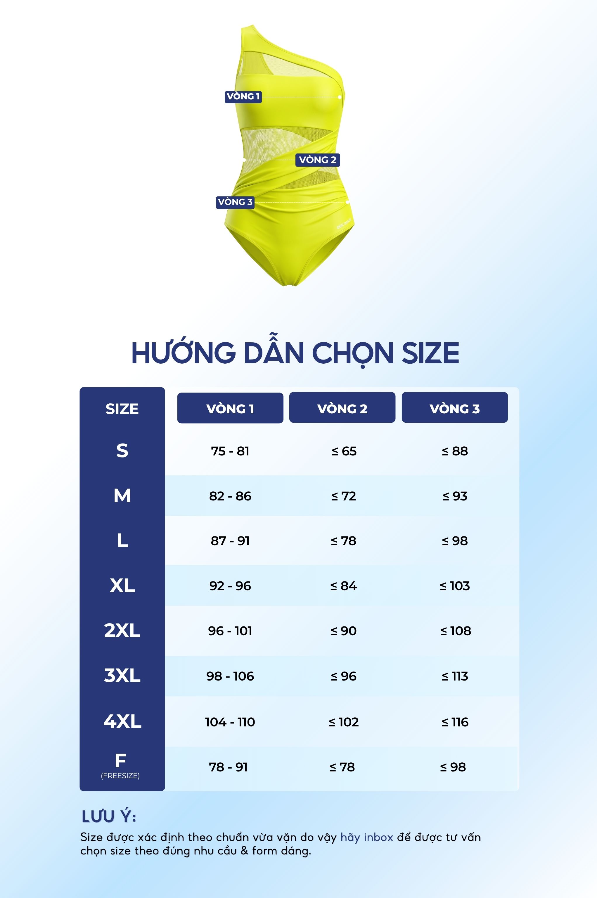 Đồ bơi lệch vai phối lưới - Xanh