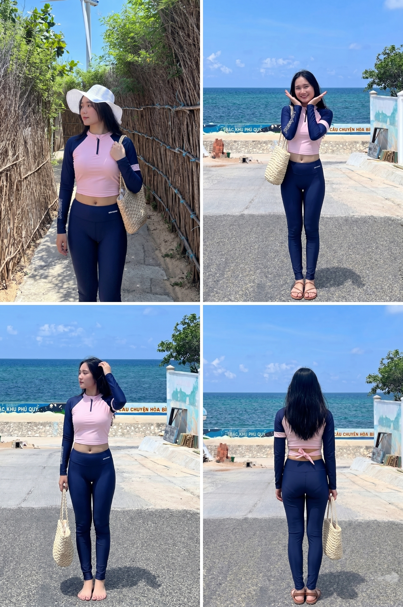Hai mảnh quần dài, áo croptop có tay - BS571_PK