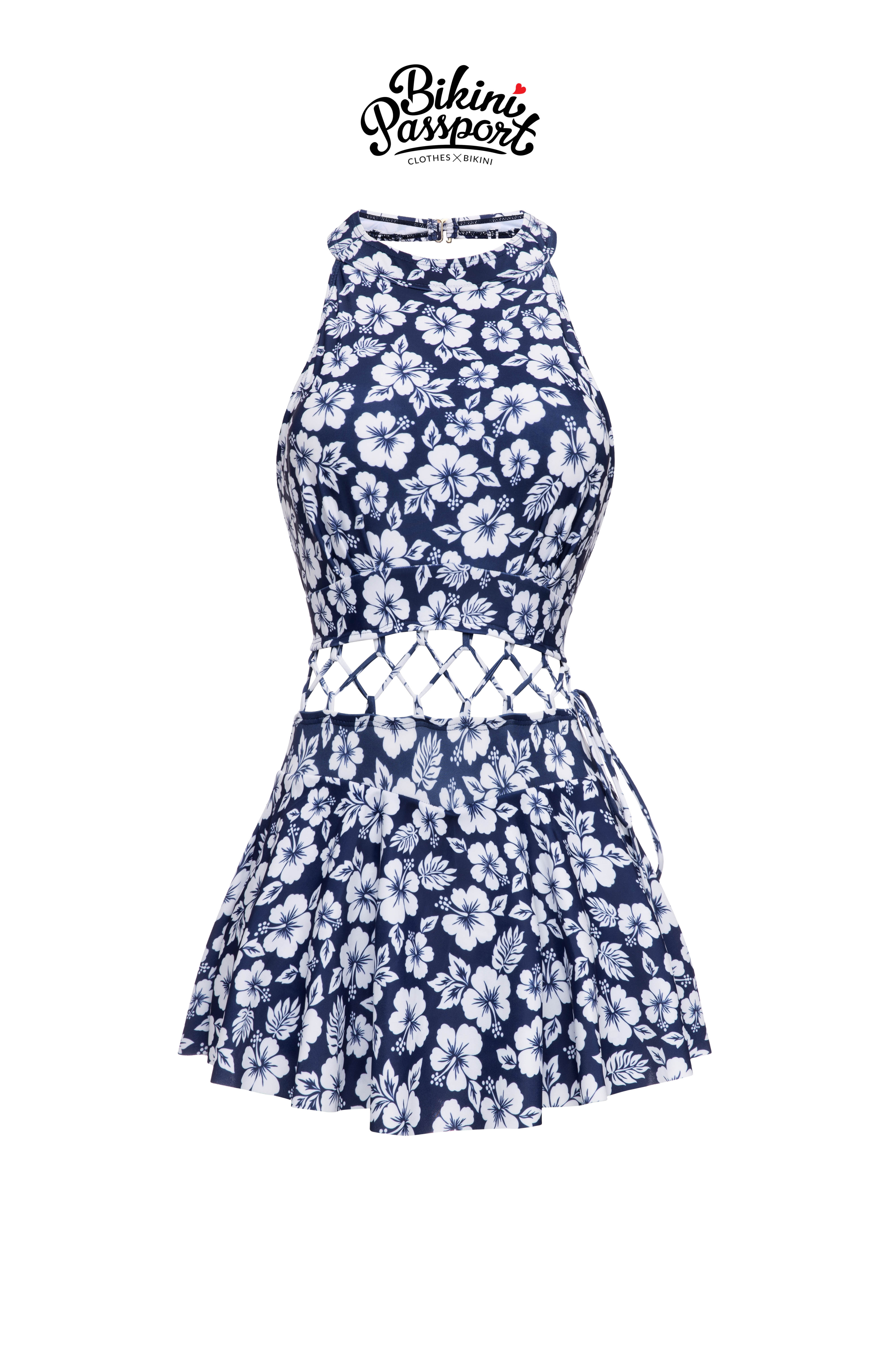 Một mảnh Váy yếm cách điệu - Xanh Navy
