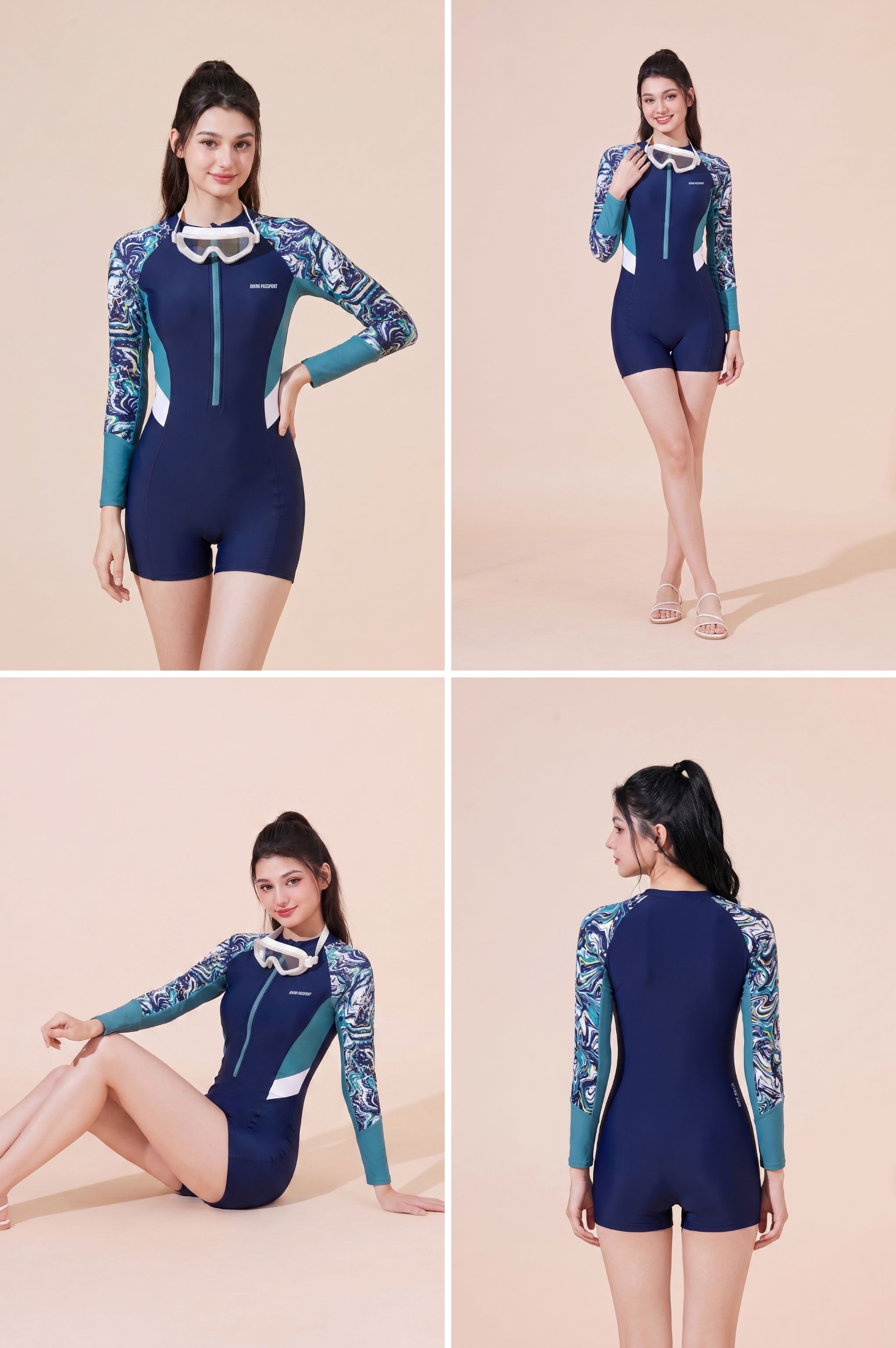 Một mảnh quần short, áo tay dài - BS563_HOT