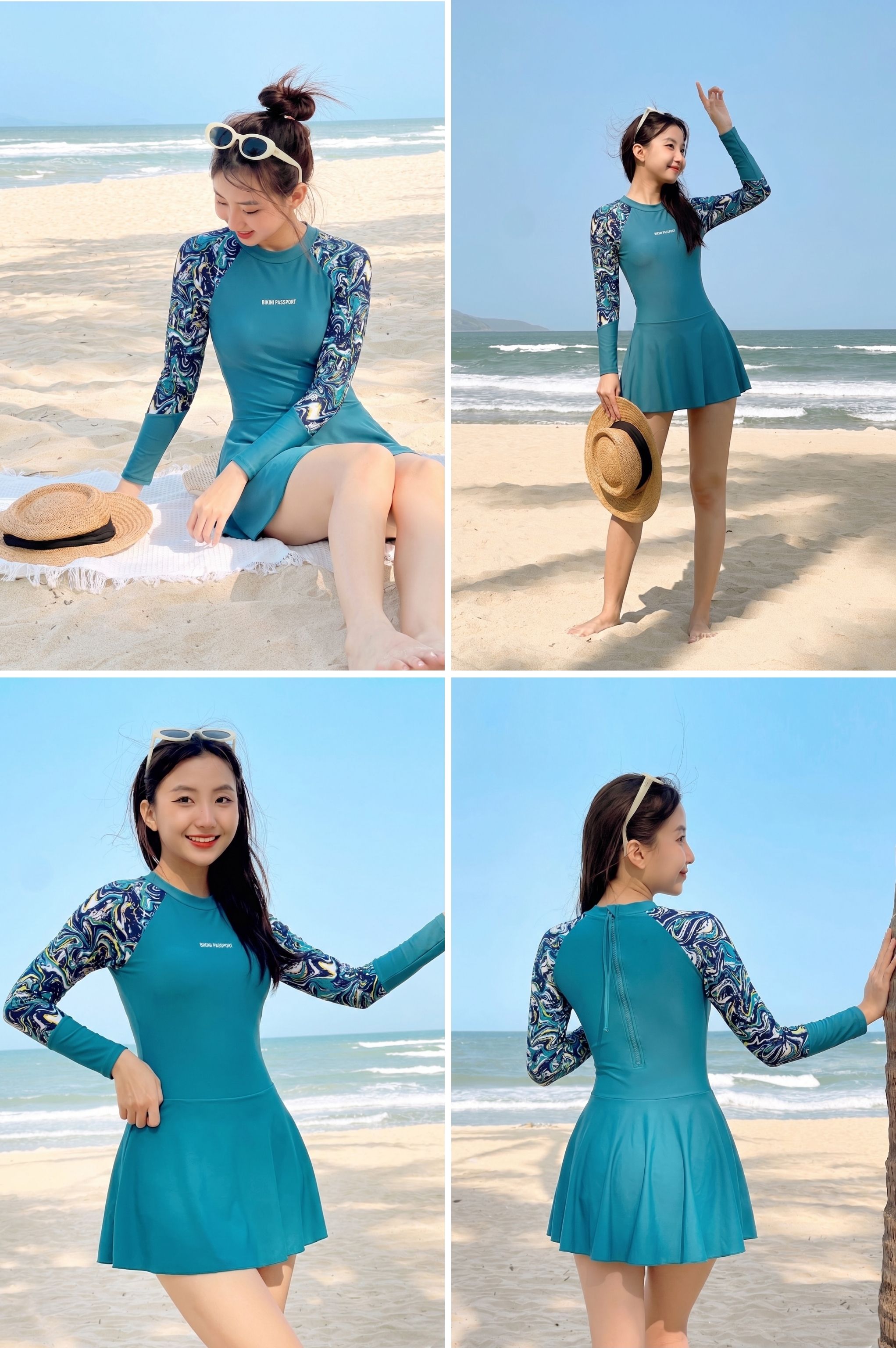 Một mảnh váy áo tay dài - BS565_HOT