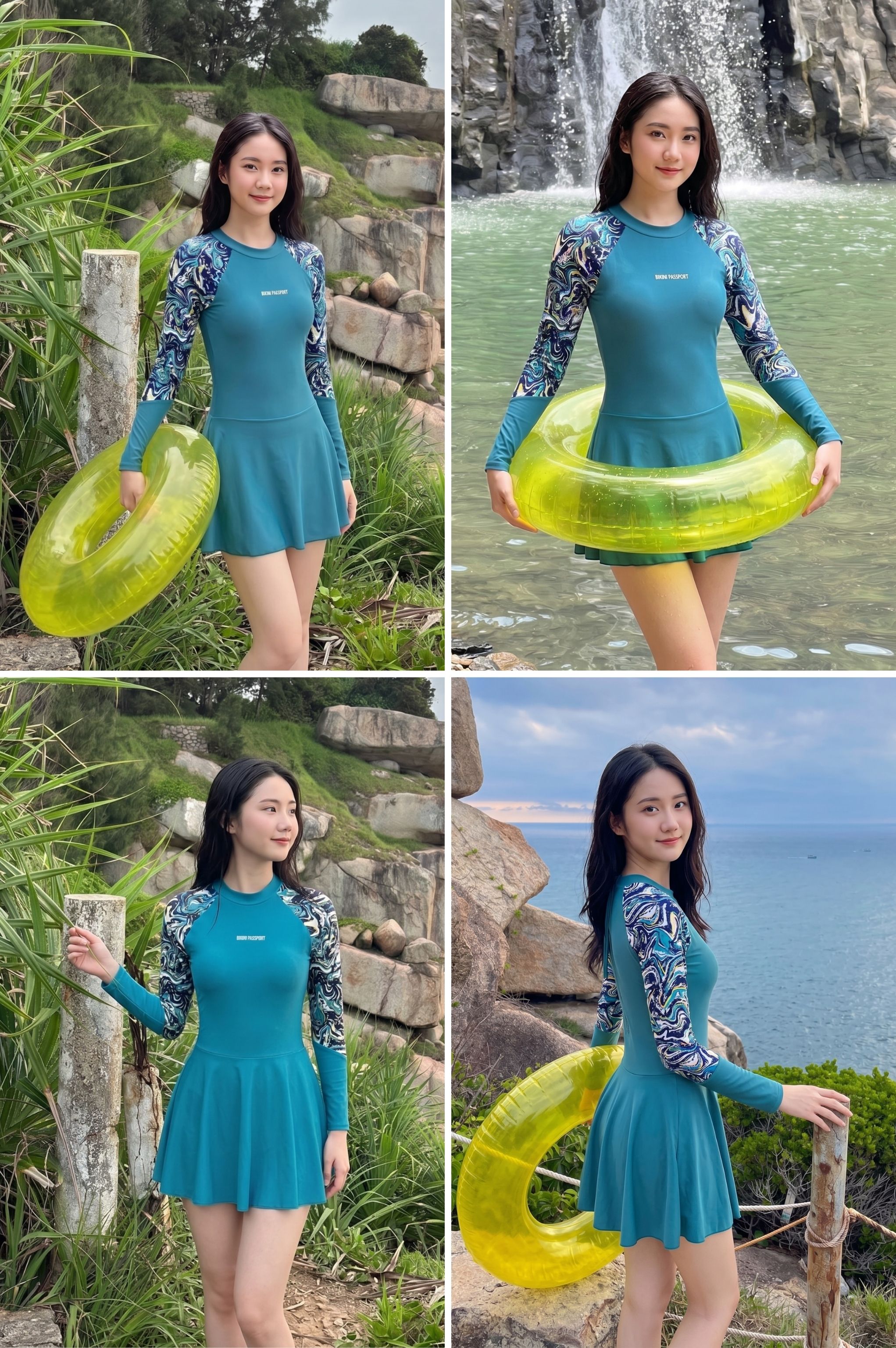 Một mảnh váy áo tay dài - BS565_HOT