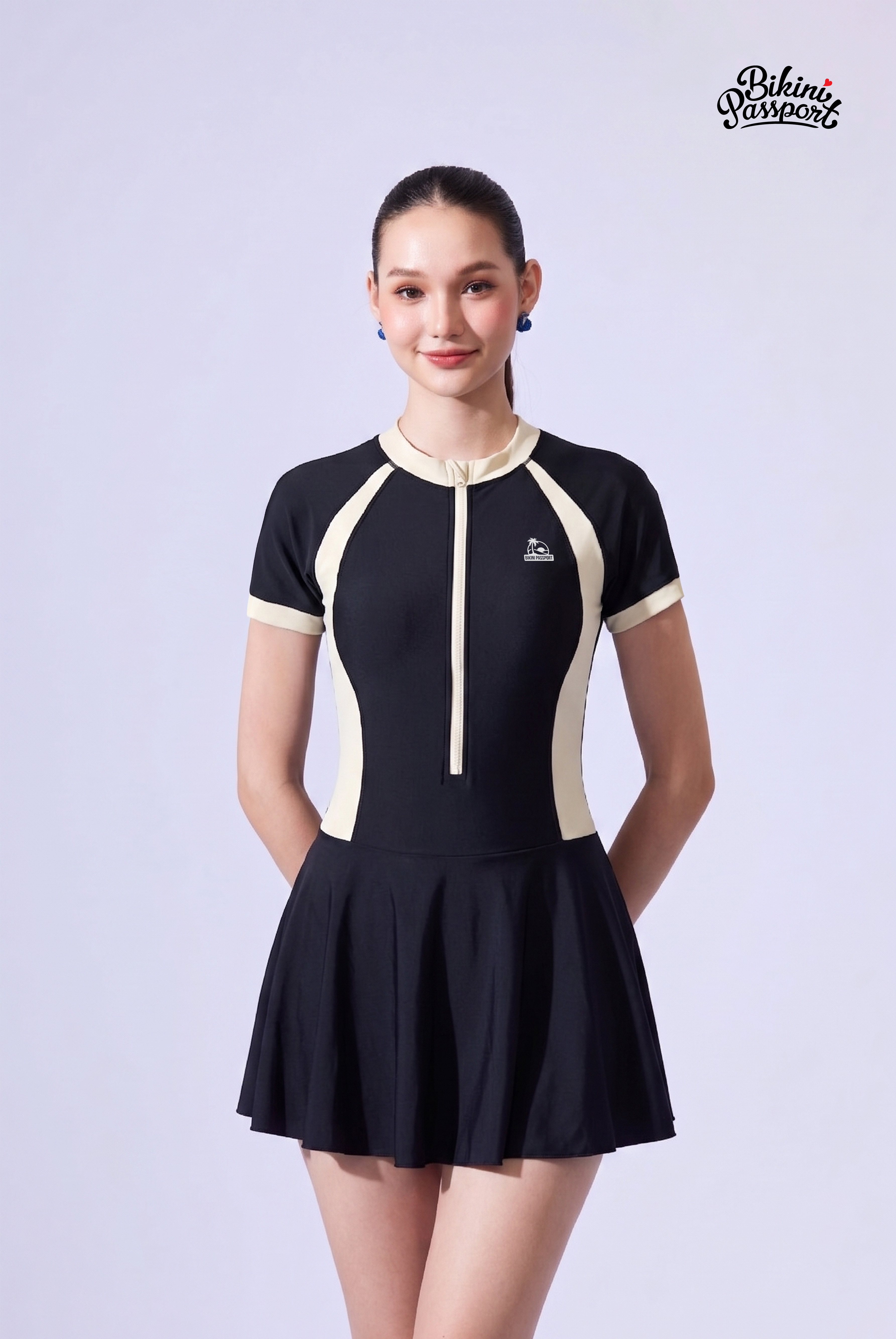 Một mảnh váy áo tay ngắn - BS545_BL