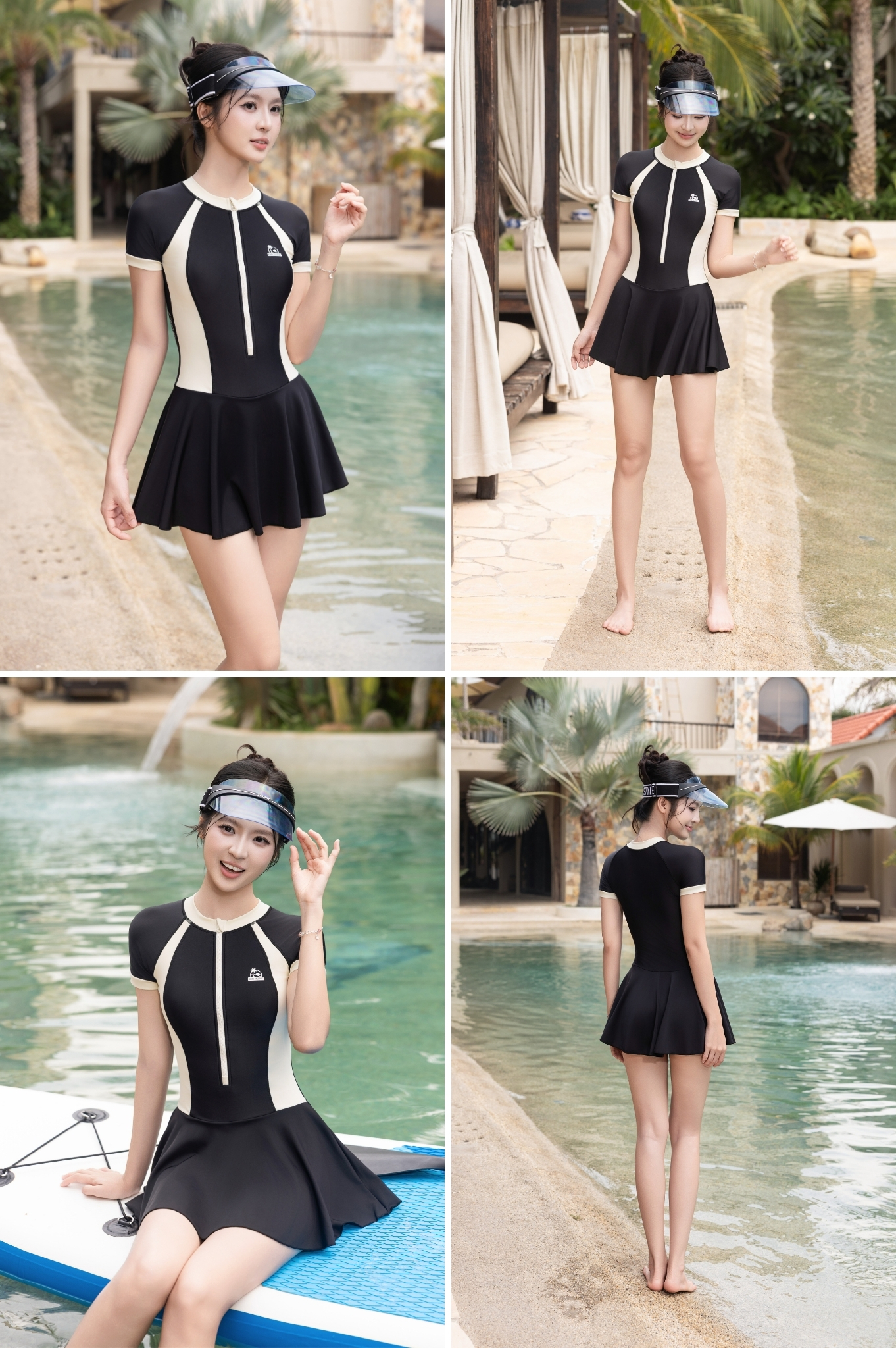 Một mảnh váy áo tay ngắn - BS545_BL