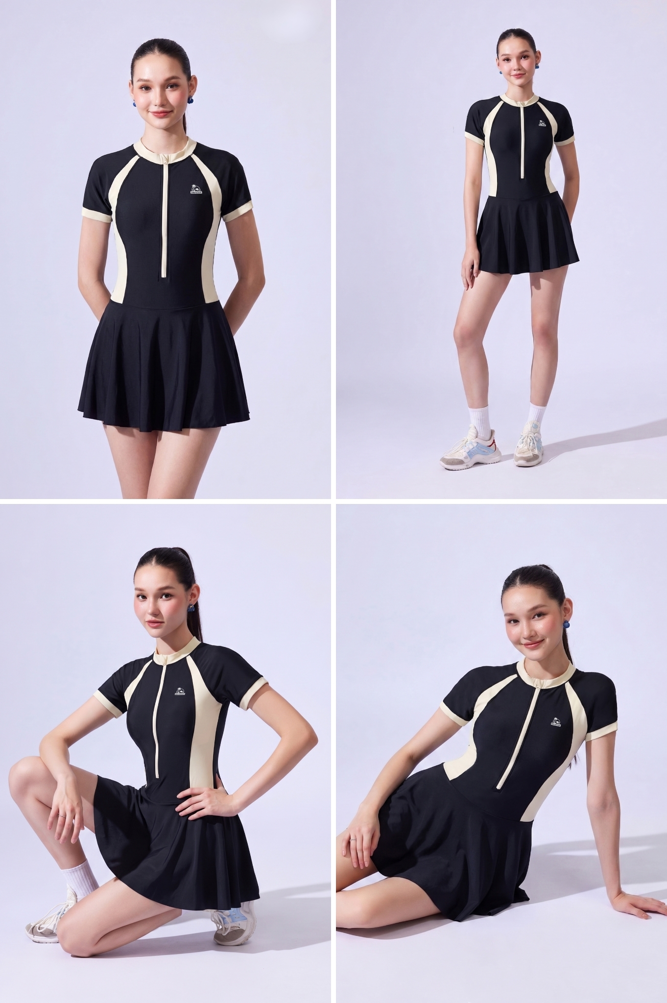 Một mảnh váy áo tay ngắn - BS545_BL