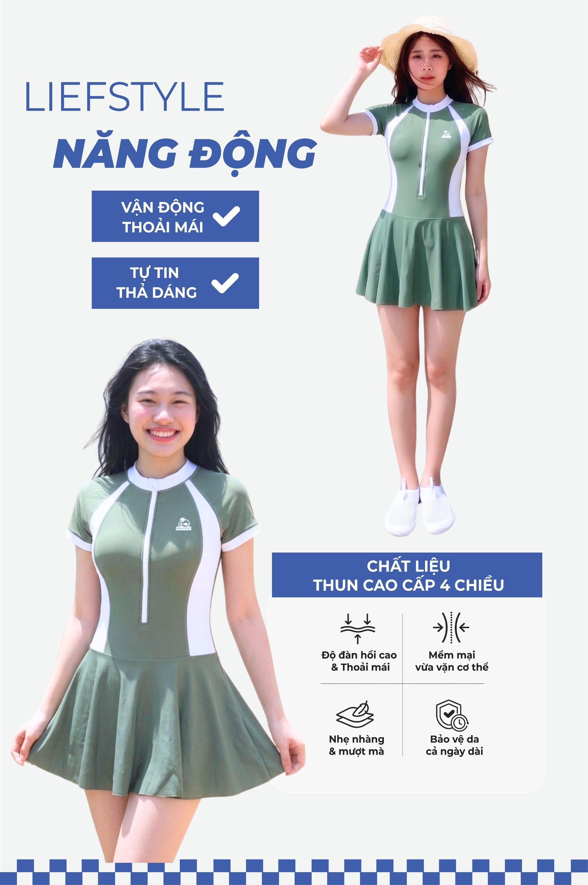 Một mảnh váy áo tay ngắn - BS545_MS