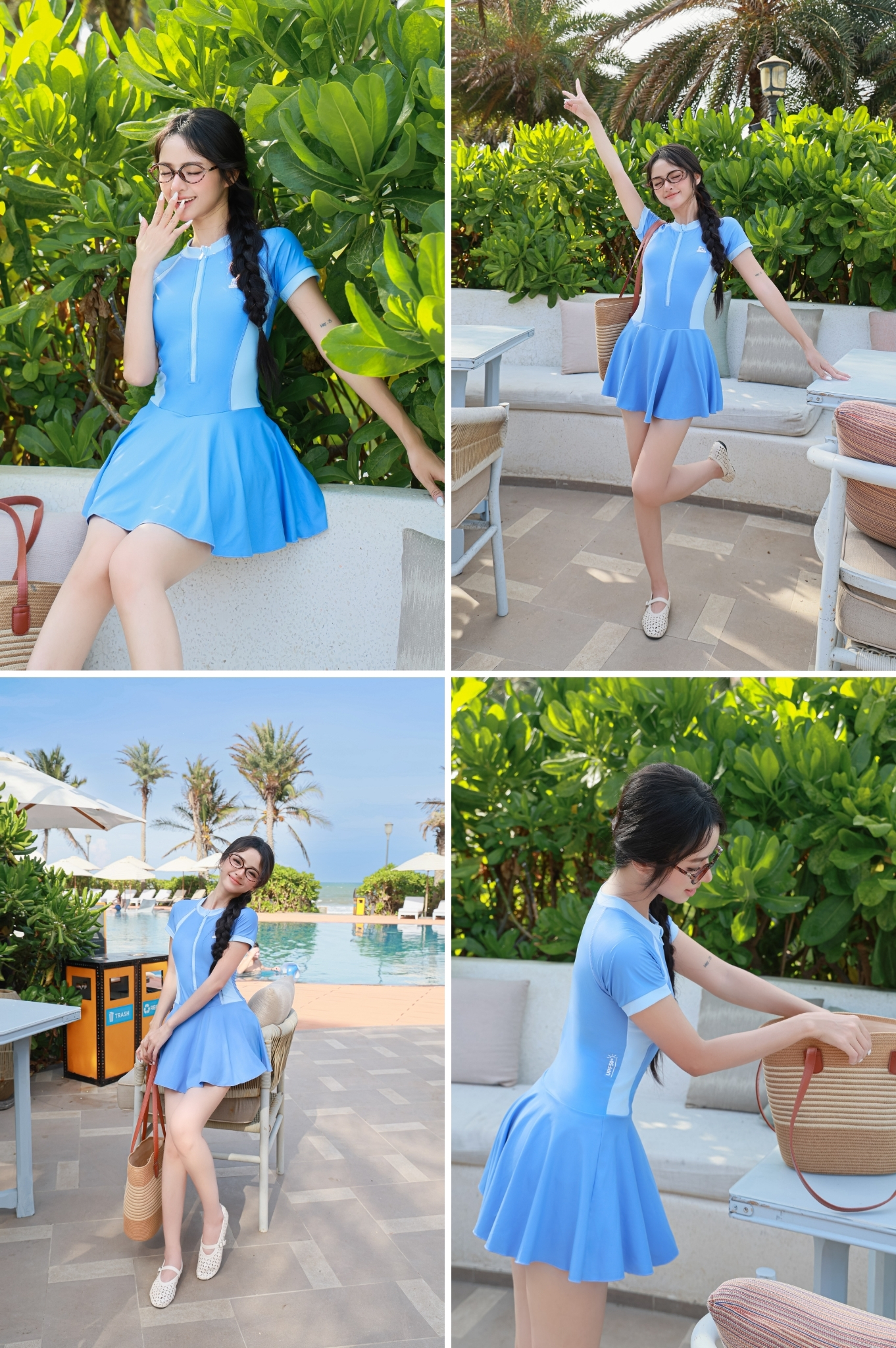 Một mảnh váy áo tay ngắn - BS545_NV