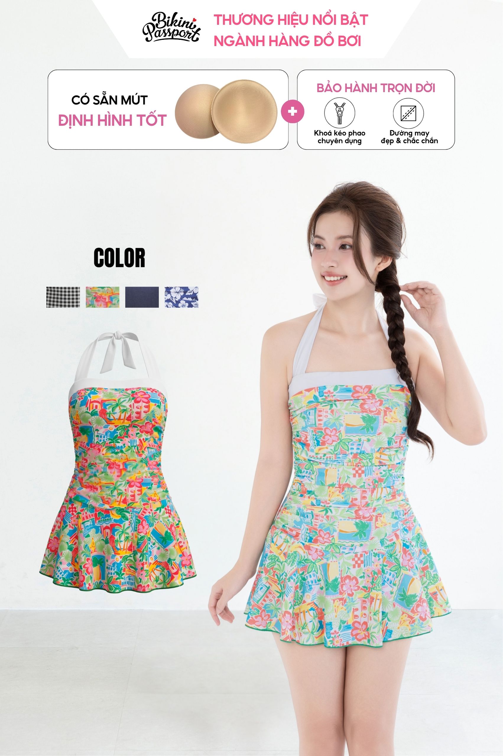 Một mảnh váy bèo ngắn, kiểu ngang - BS282_HOT
