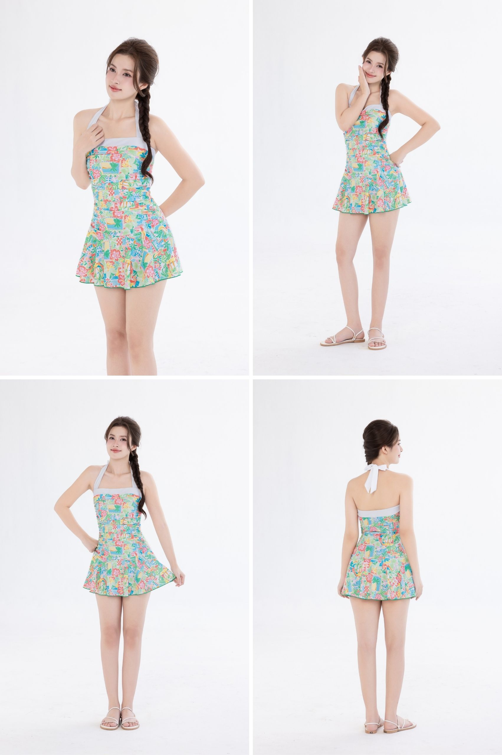 Một mảnh váy bèo ngắn, kiểu ngang - BS282_HOT